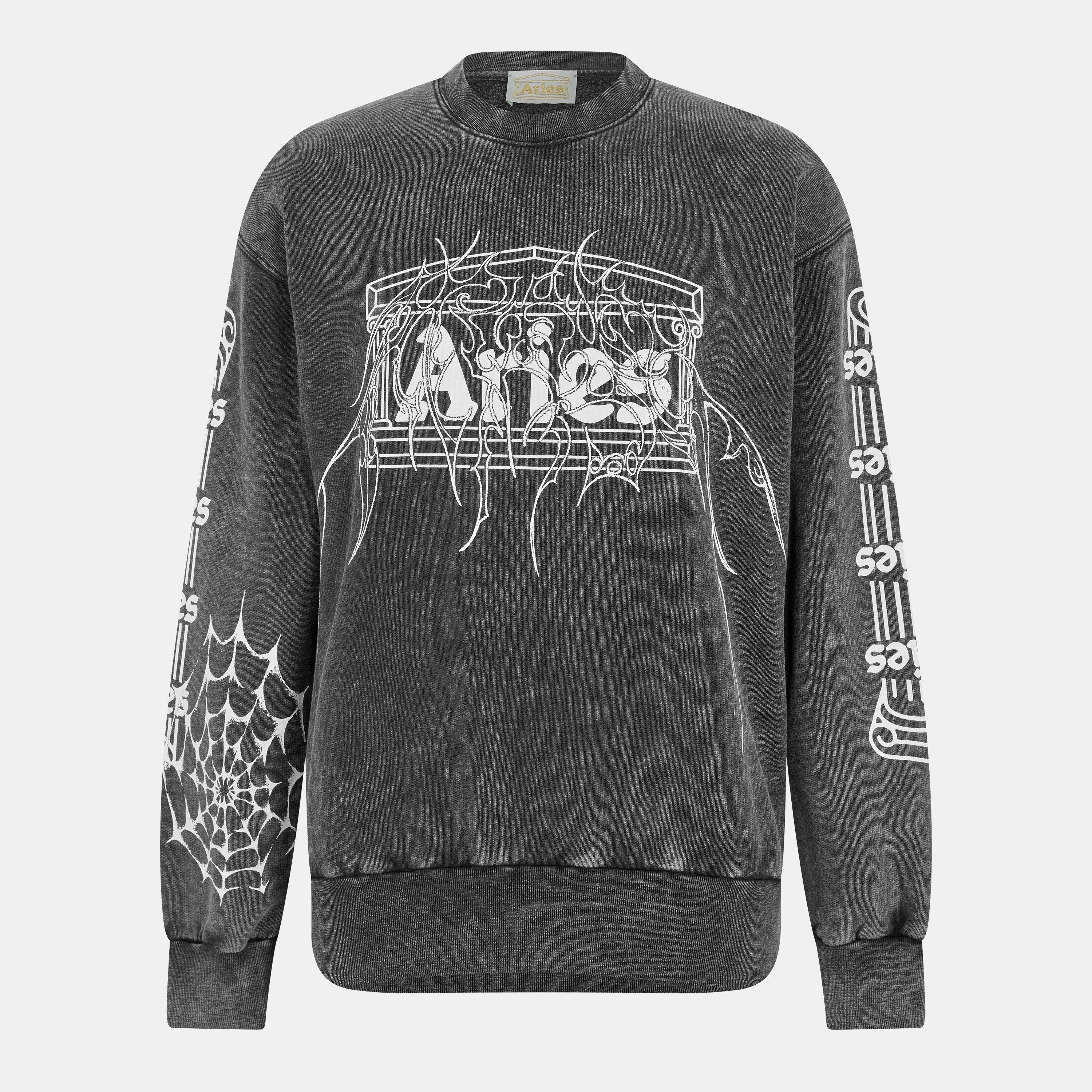 Black - Aries - Men's Overlord Crew Sweatshirt - 1