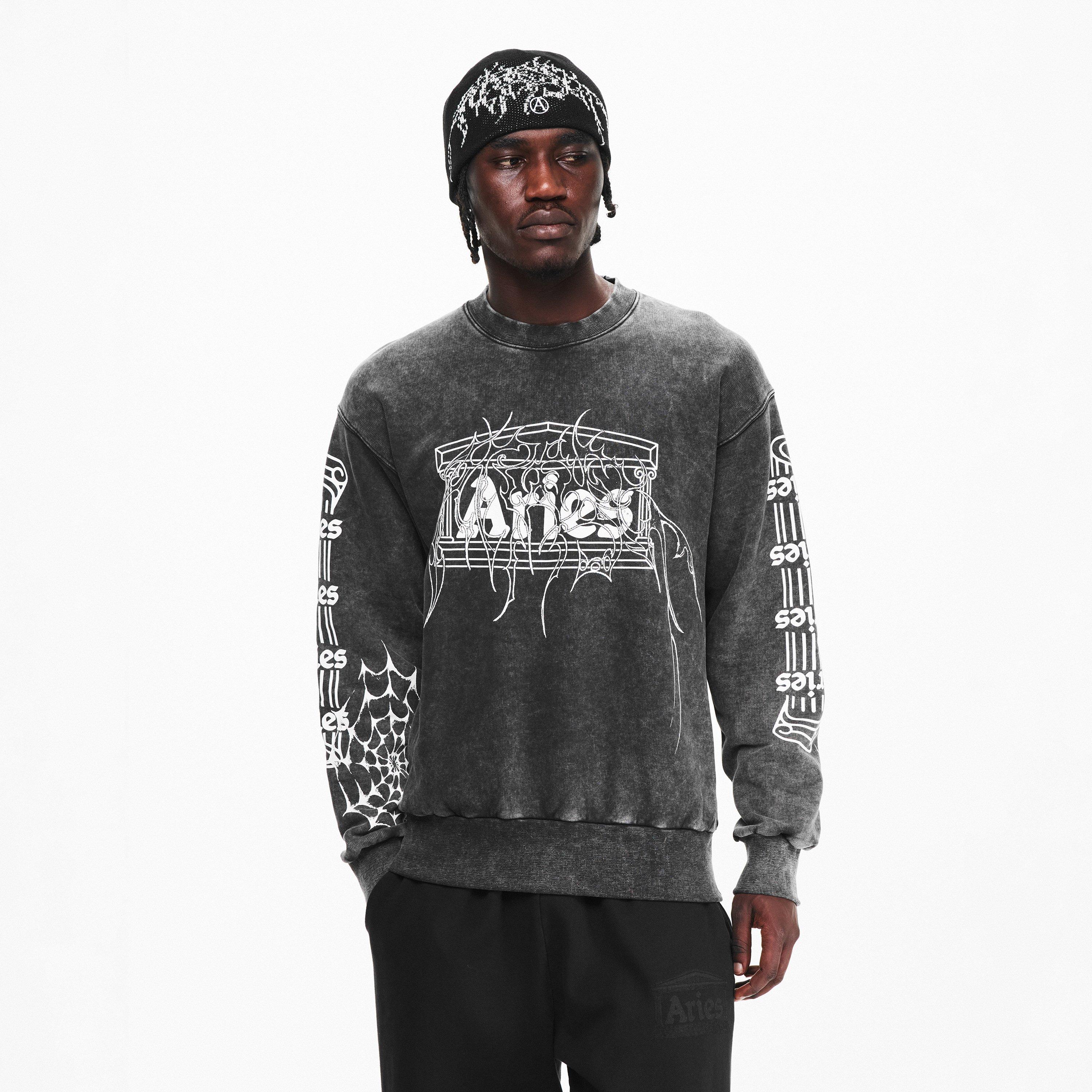Black - Aries - Men's Overlord Crew Sweatshirt - 3