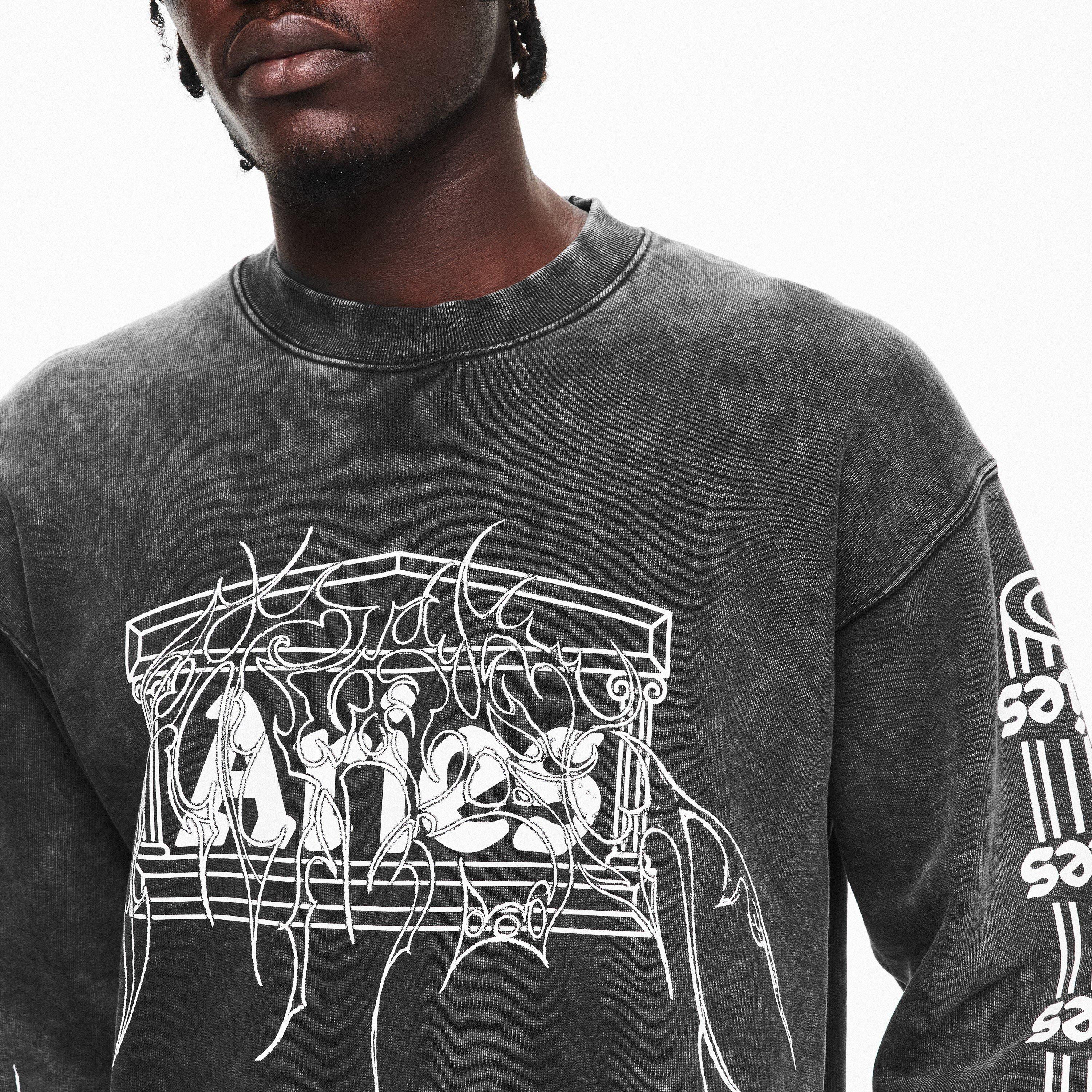 Black - Aries - Men's Overlord Crew Sweatshirt - 5