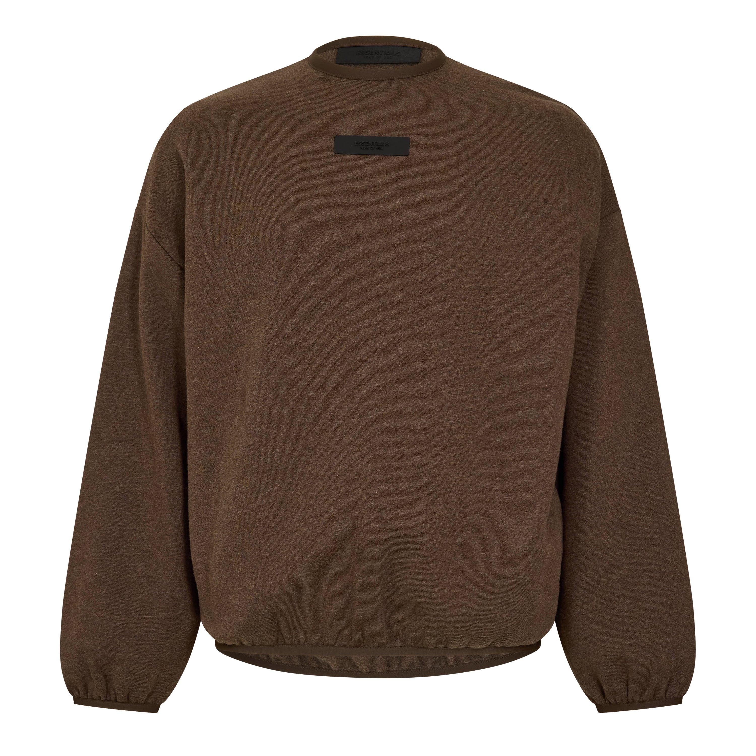 Fear Of God Essentials Men's Crew Sweatshirt - Brown - Medium