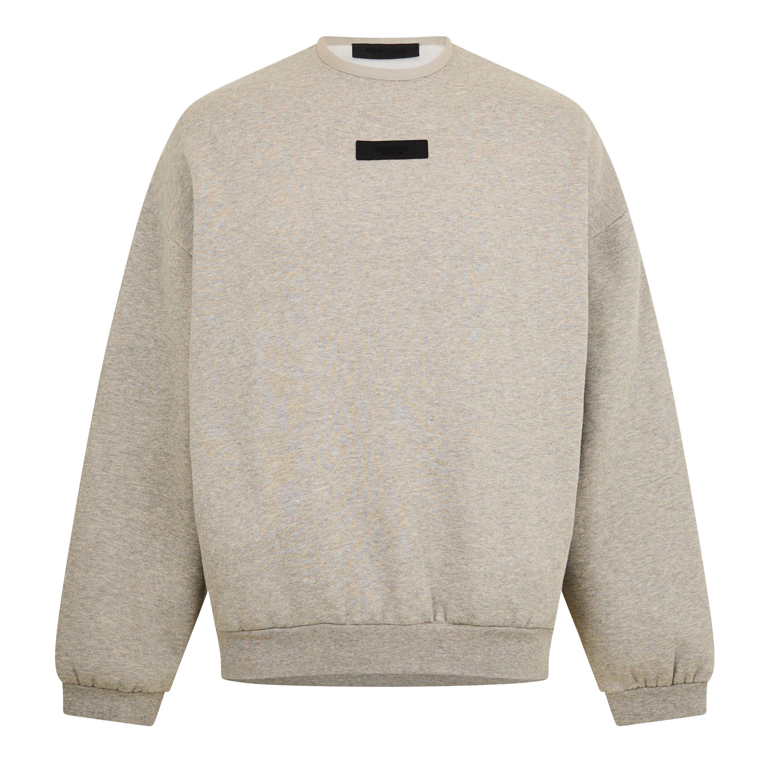 Fear Of God Essentials Men's Crew Sweatshirt - Dark Hthr Oat - X Large