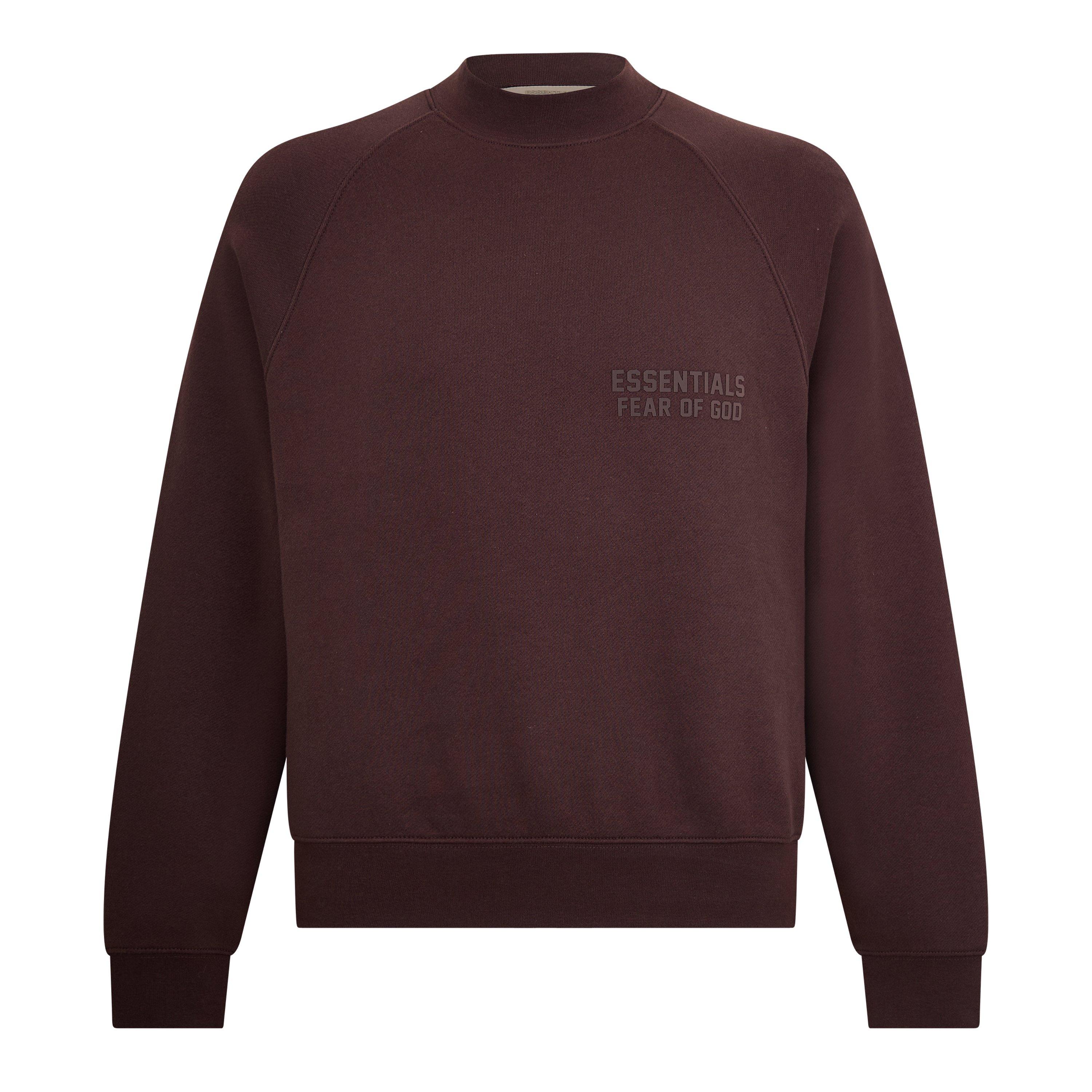 Fear Of God Essentials Men's Crew Sweatshirt - Plum - 2X Large