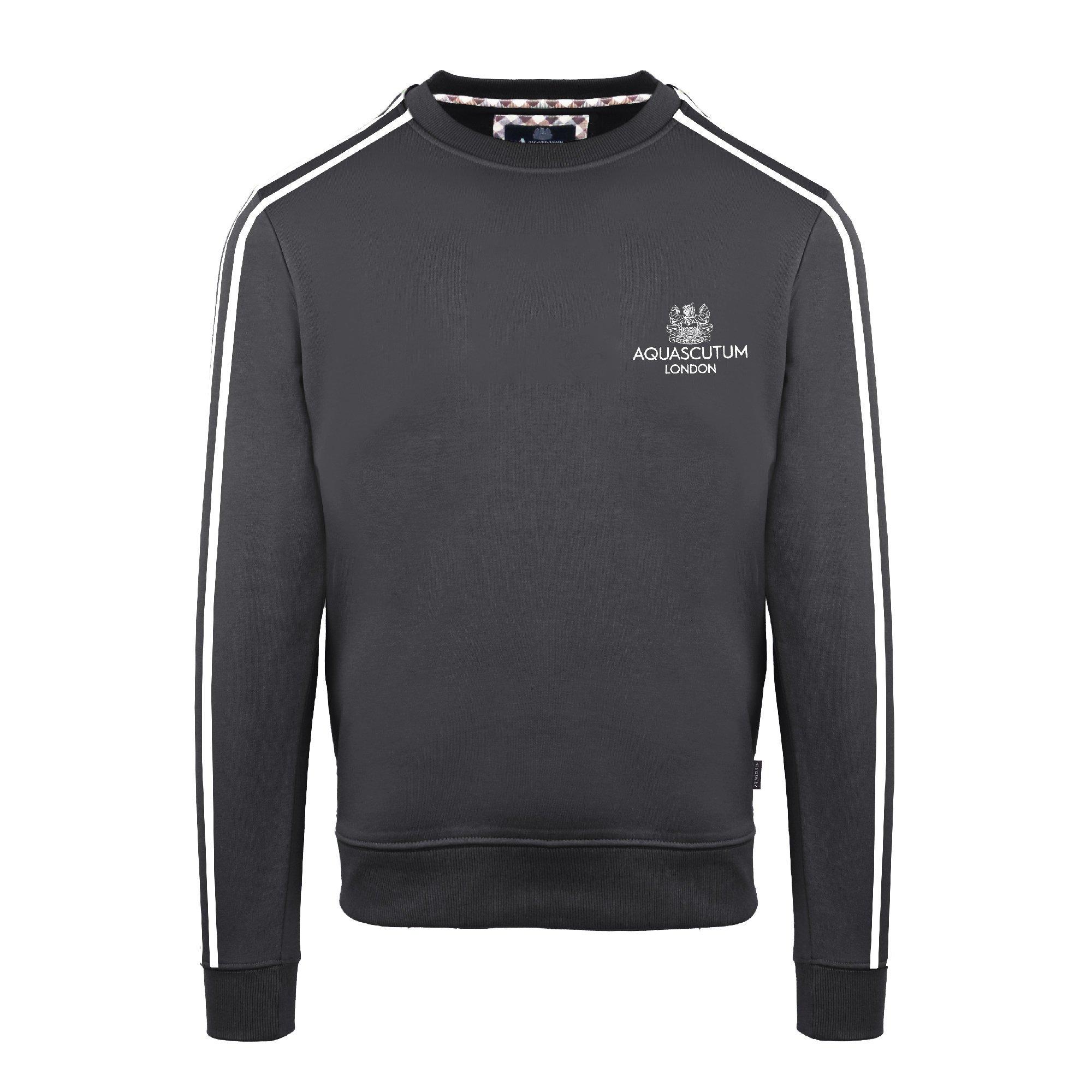 Aquascutum Men's Roundnk Sweat Crew Sweatshirt - Antracite - X Large