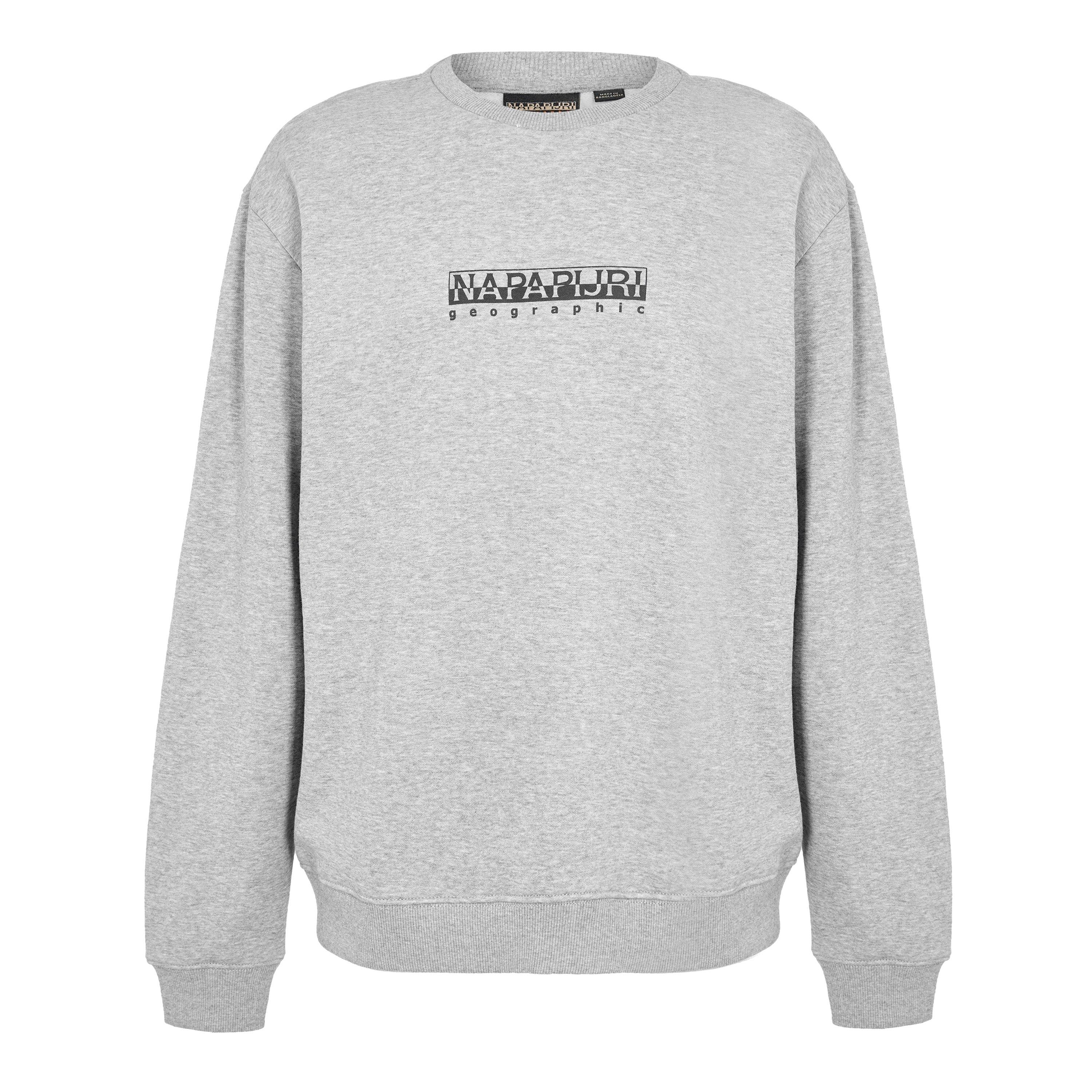 Grises - Napapijri - Box Logo Crew Sweatshirt - 1