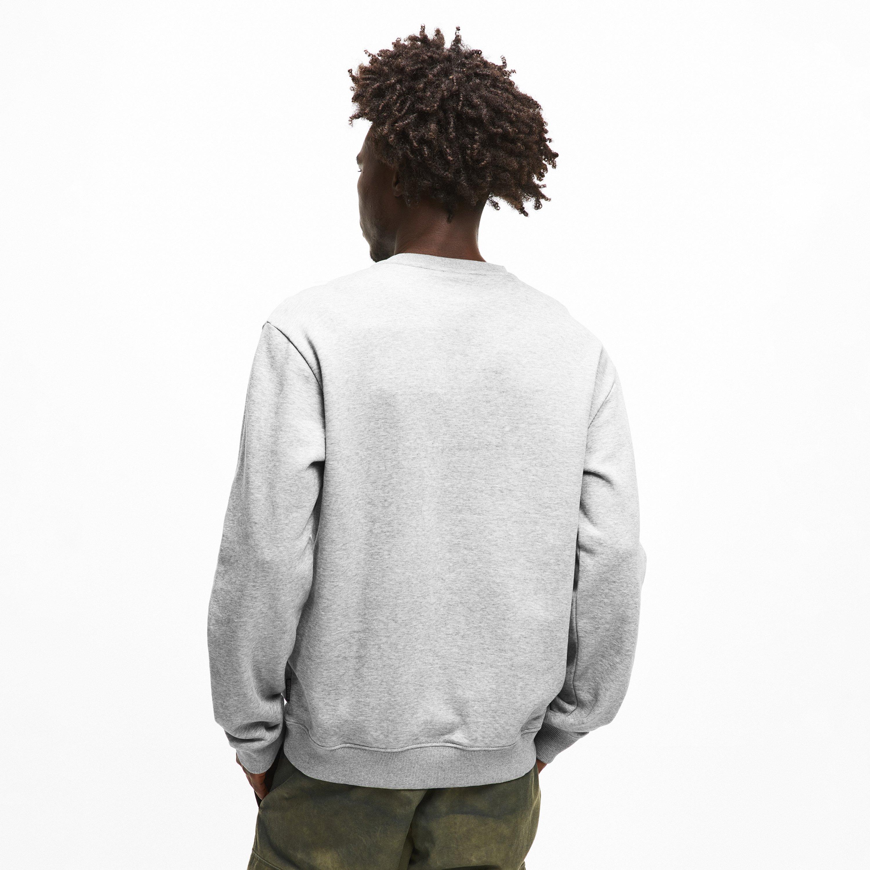 Grey - Napapijri - Box Logo Crew Sweatshirt - 4