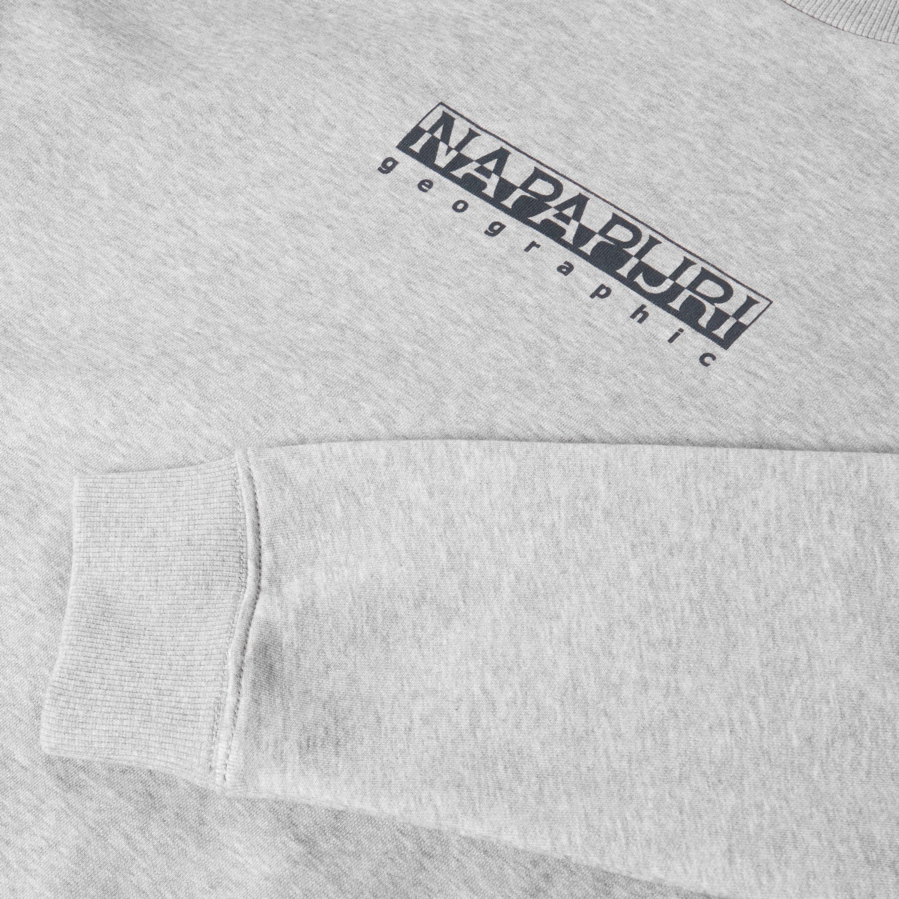 Grey - Napapijri - Box Logo Crew Sweatshirt - 5