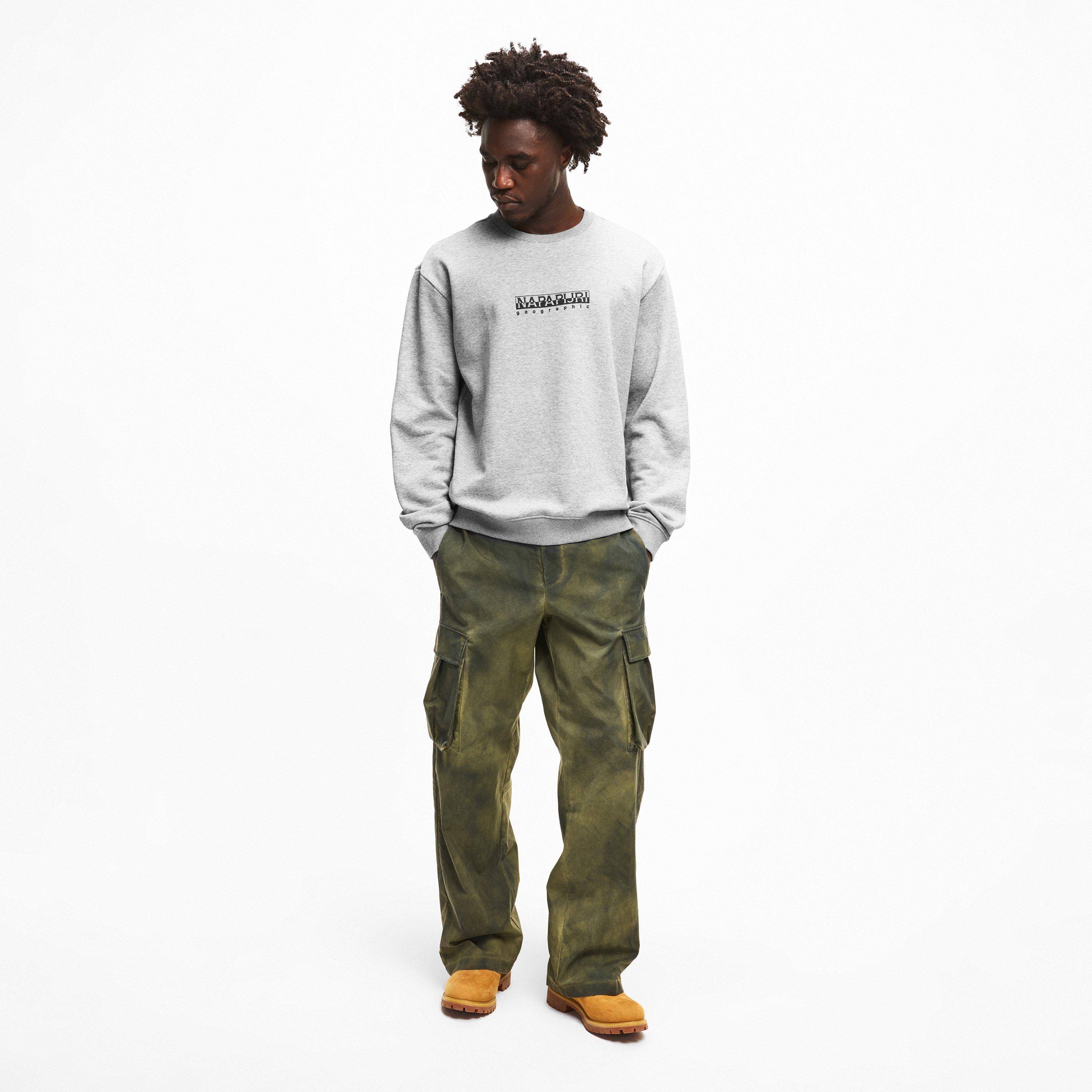 Grey - Napapijri - Box Logo Crew Sweatshirt - 6