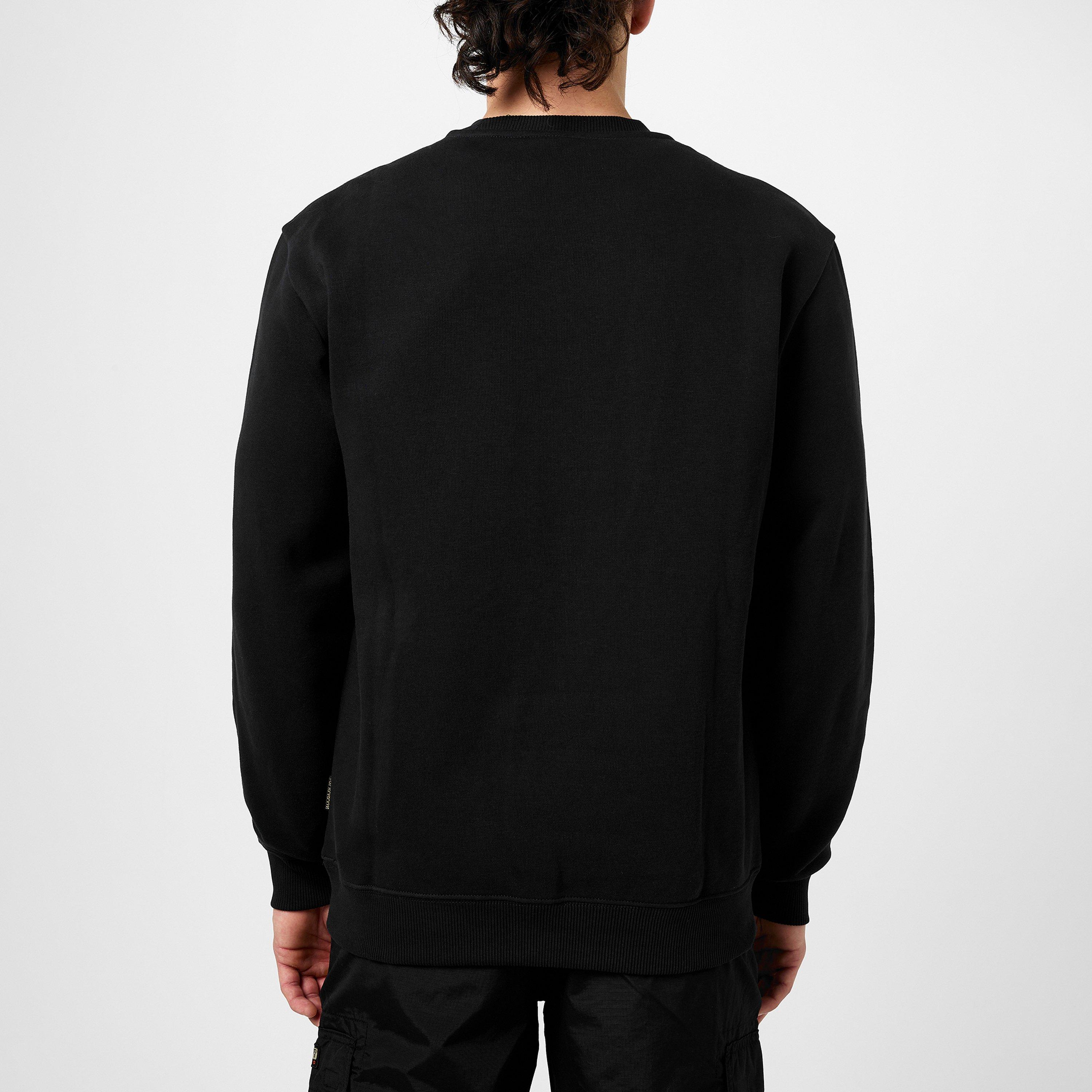 Preto - Napapijri - Box Logo Crew Sweatshirt - 4