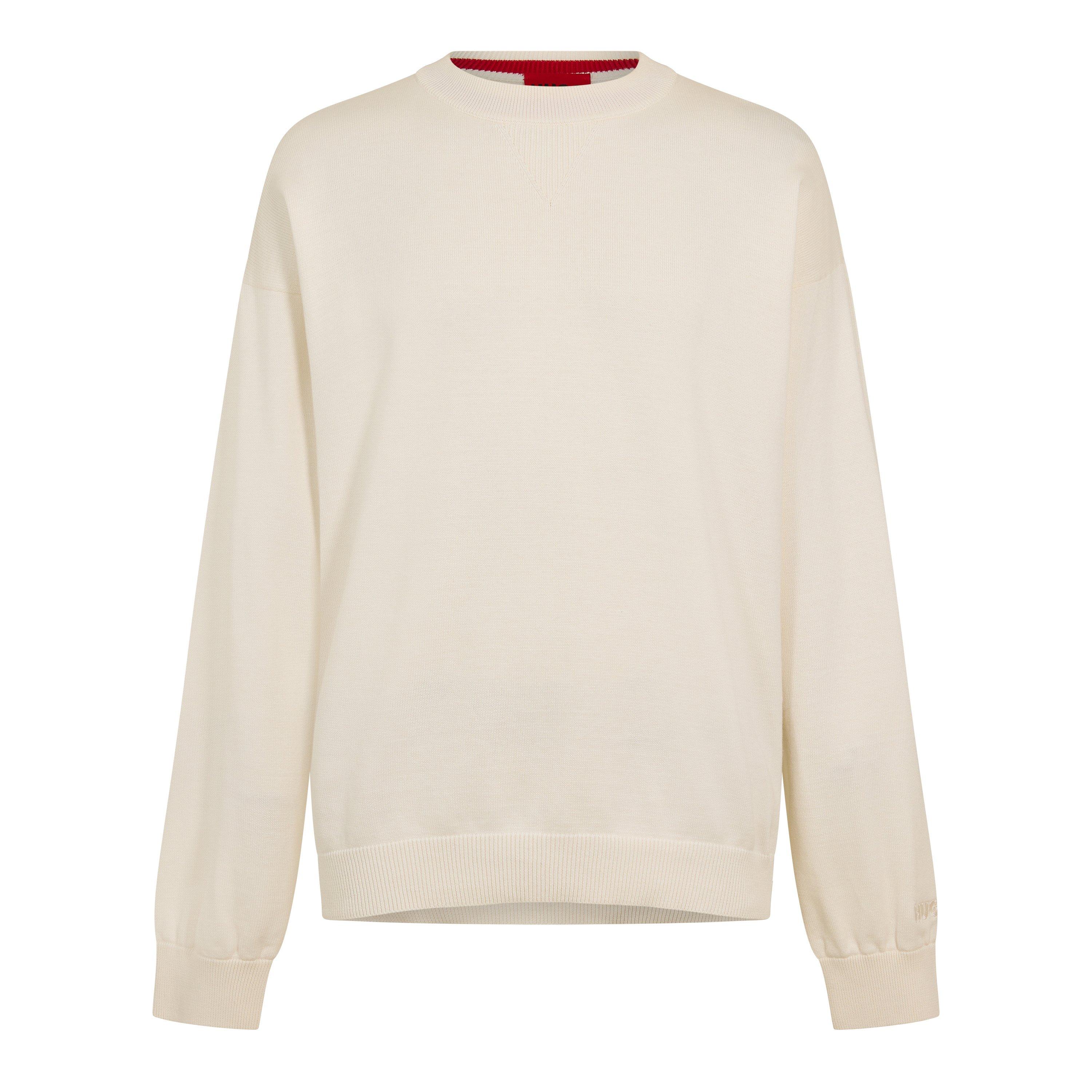Hugo Men's Swart Crew Sweatshirt - Open White - M