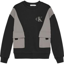 Calvin Klein Jeans Mix Media Colourblock Sweatshirt