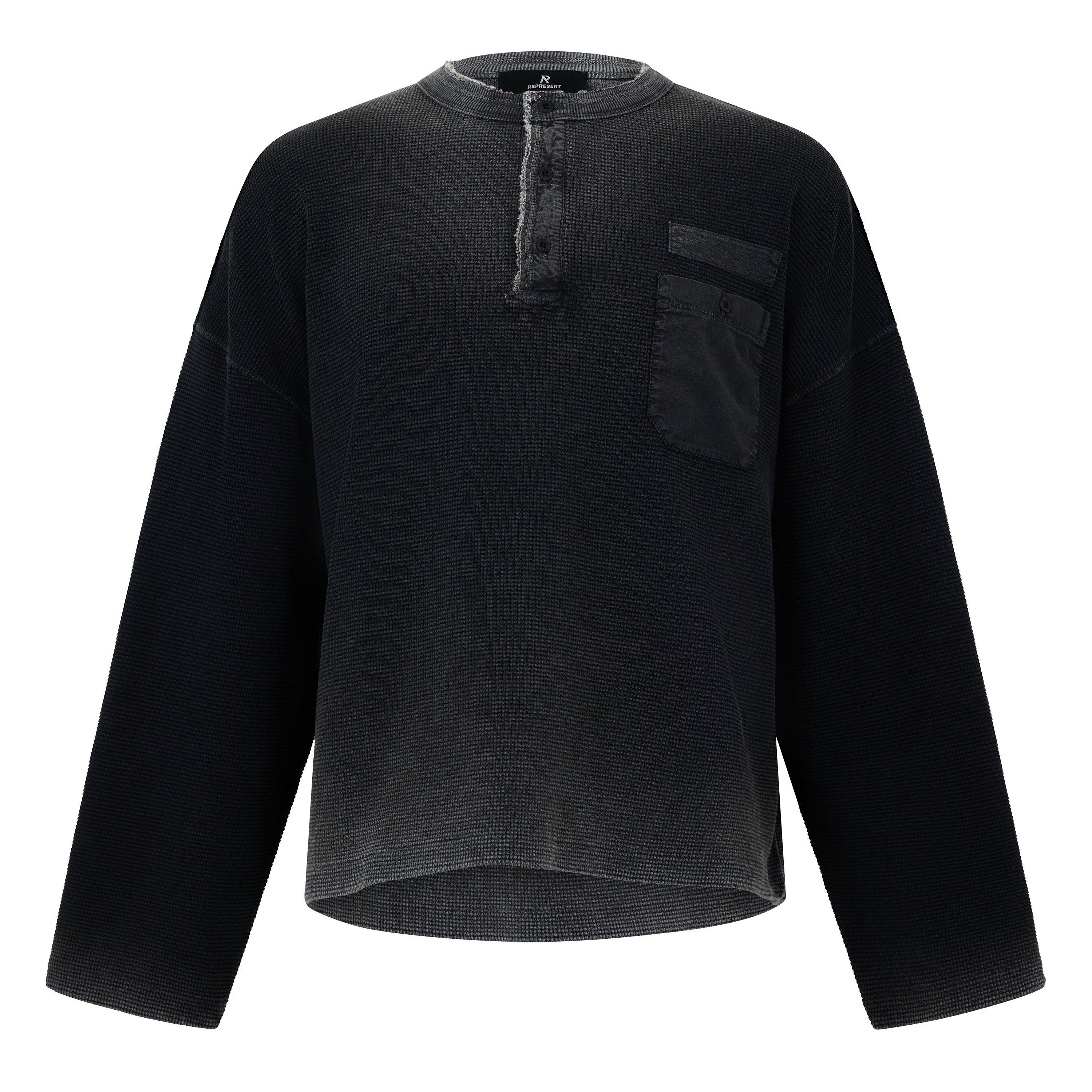 Vintage Black - Represent - Rep Henley Sweat Sn64 - 1