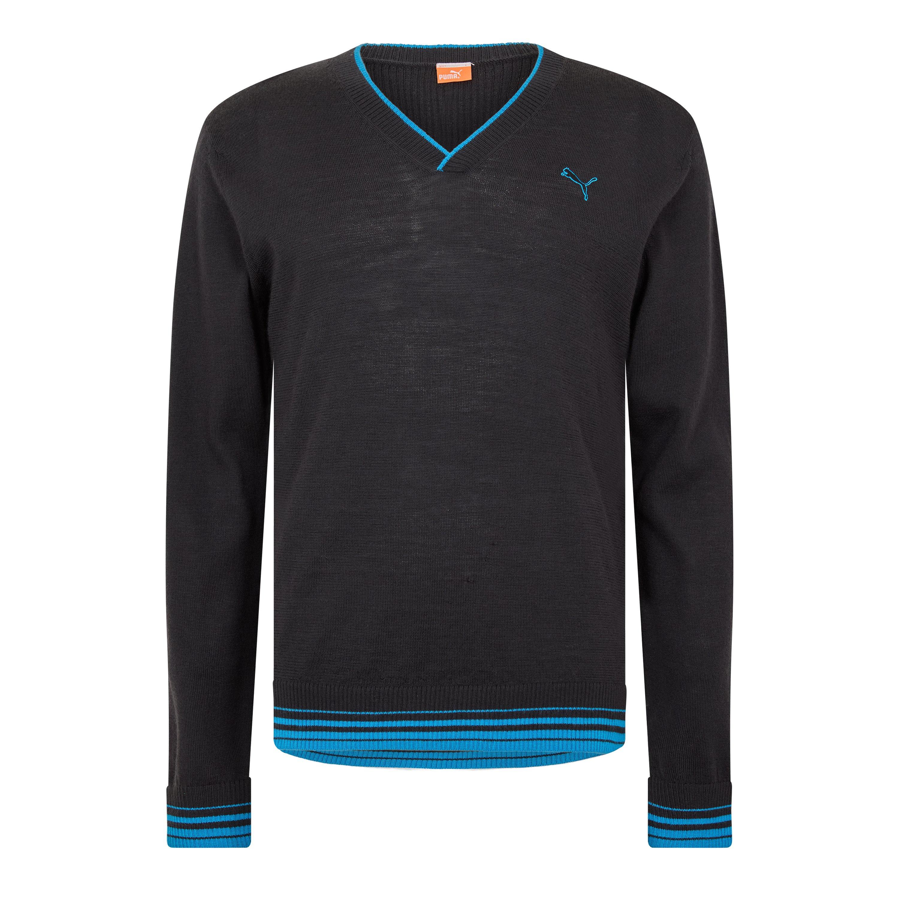 Puma Men's Golf V Neck Sweater - Black - XL