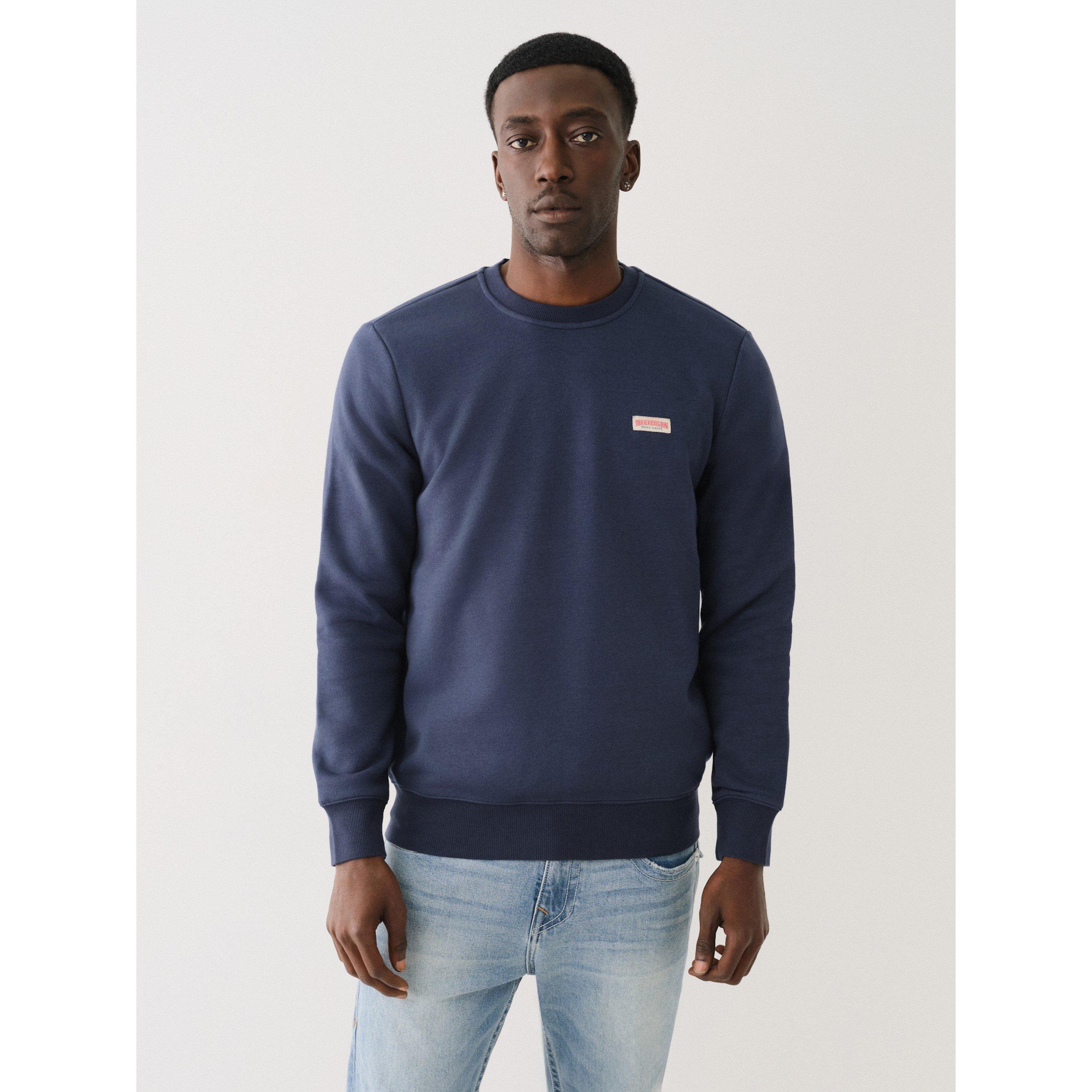 True Religion Men's Crew Sweatshirt - Dress Blue - M