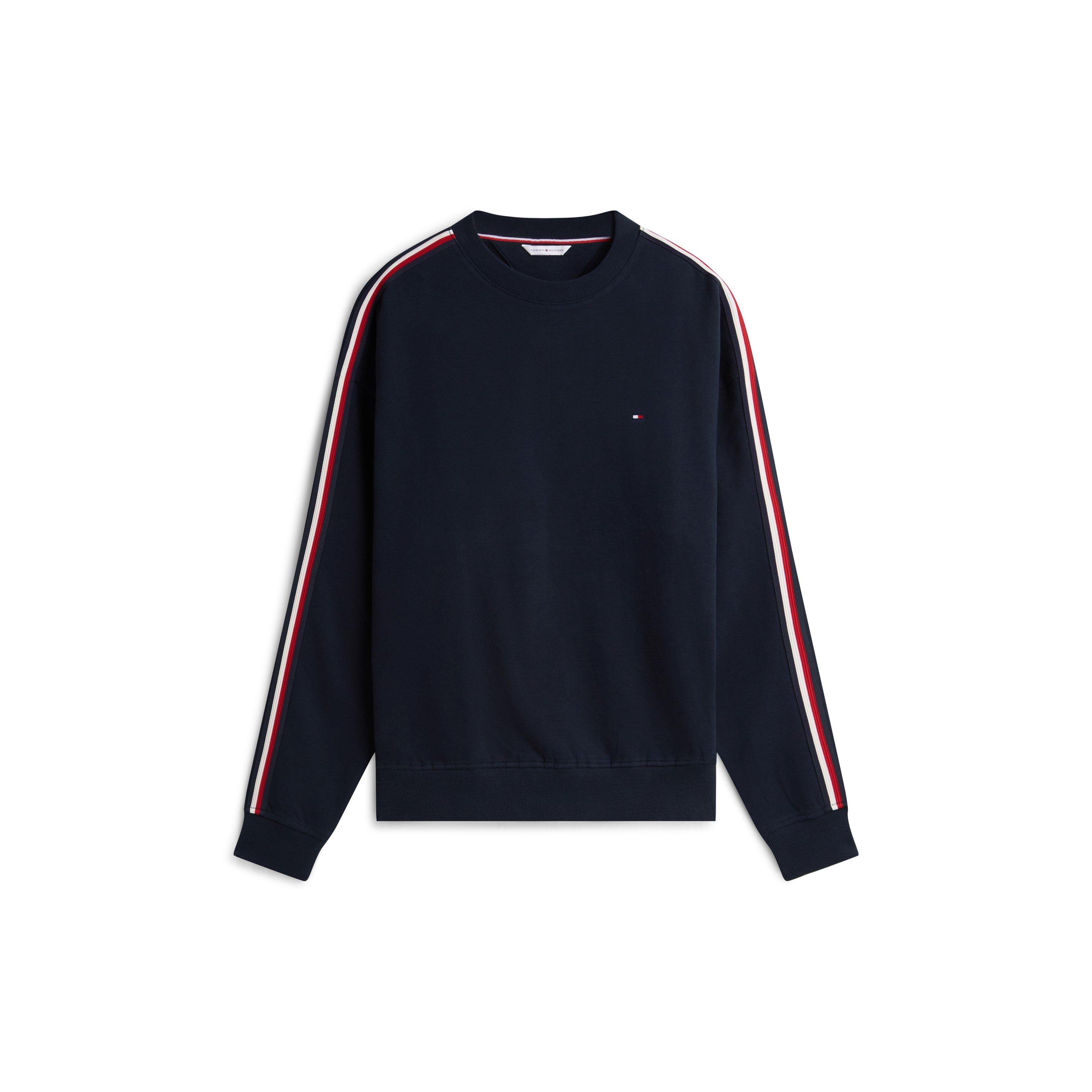 Navy Blue - Tommy Hilfiger - THB Glbl Stripe Crew Sn64 - 1
