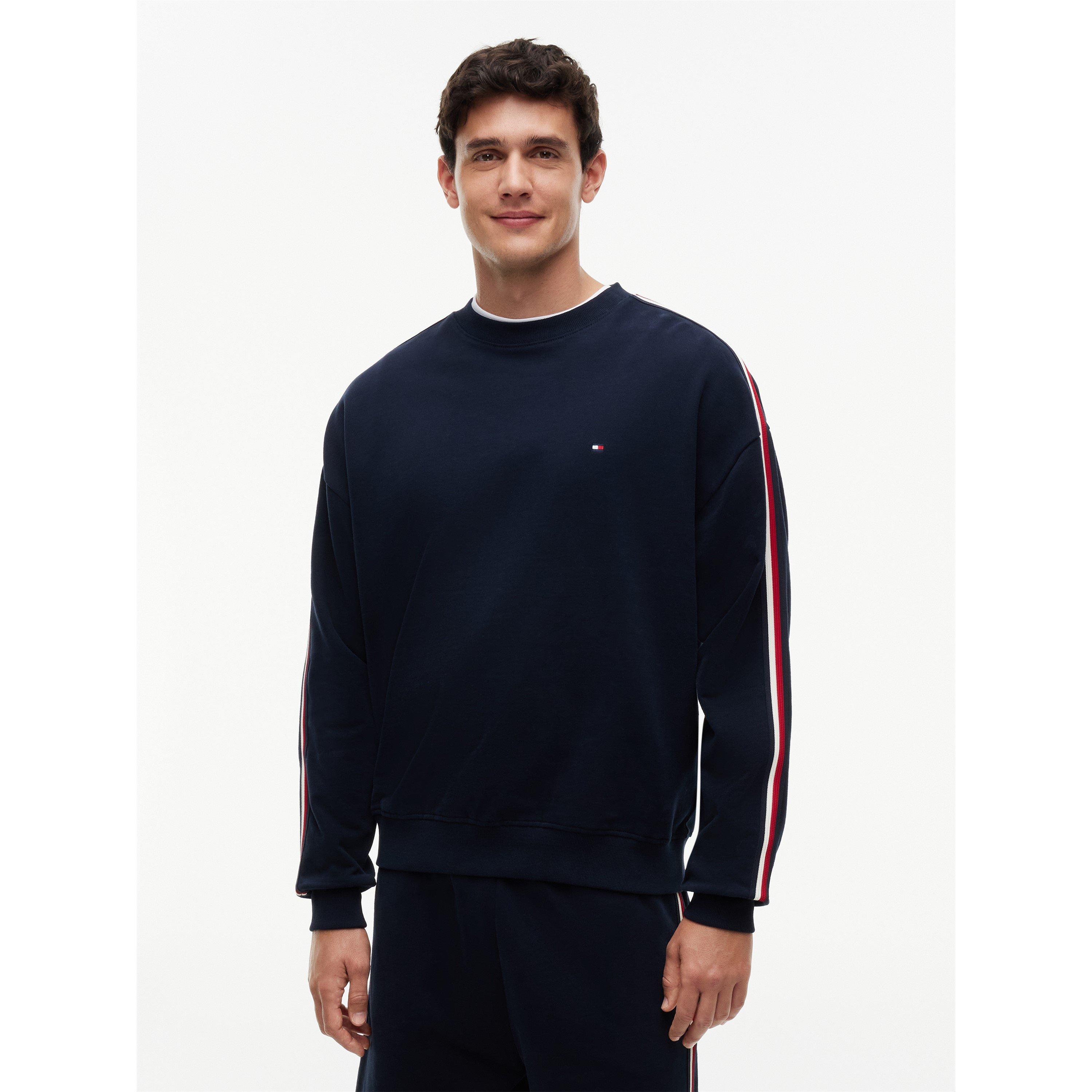 Navy Blue - Tommy Hilfiger - THB Glbl Stripe Crew Sn64 - 2