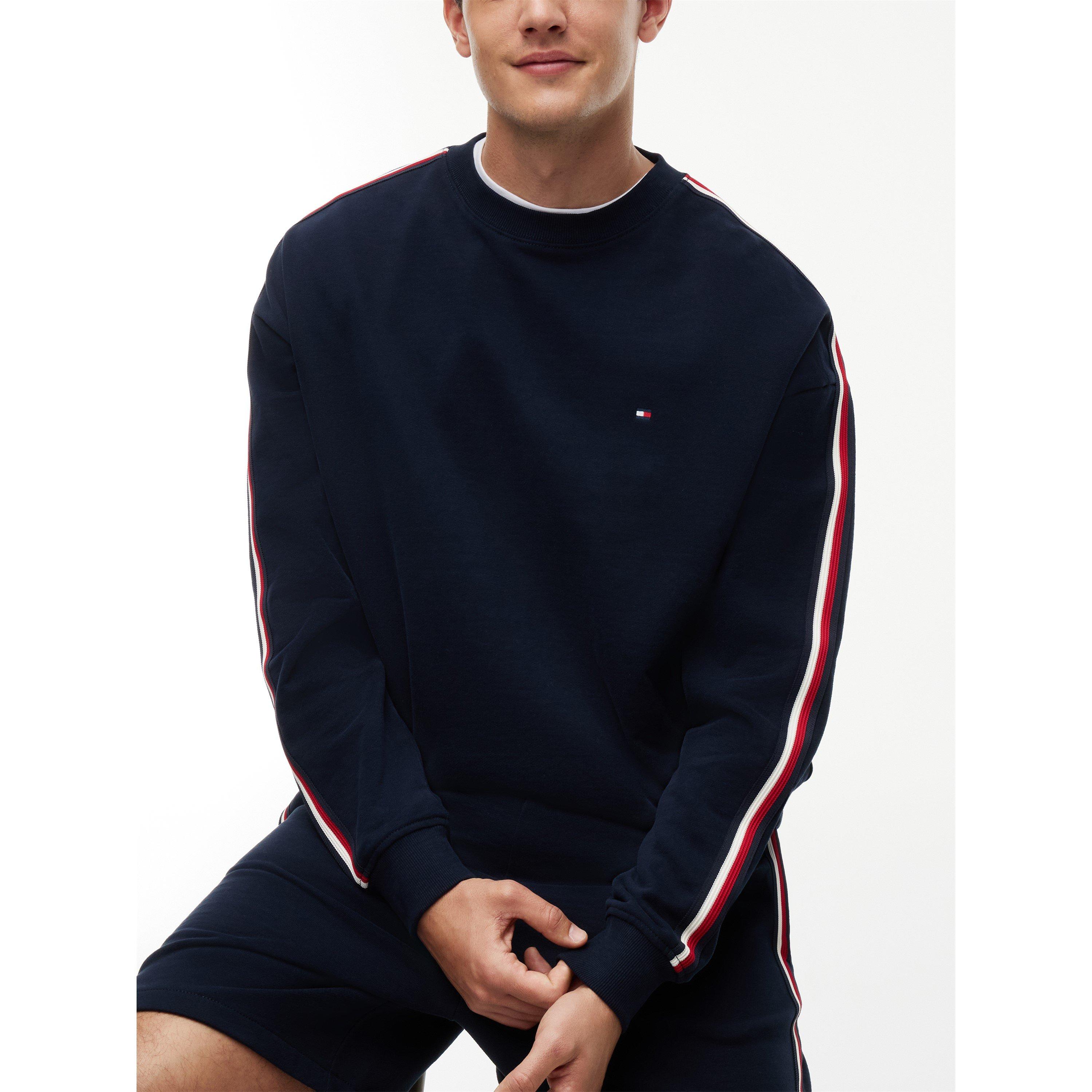 Navy Blue - Tommy Hilfiger - THB Glbl Stripe Crew Sn64 - 3