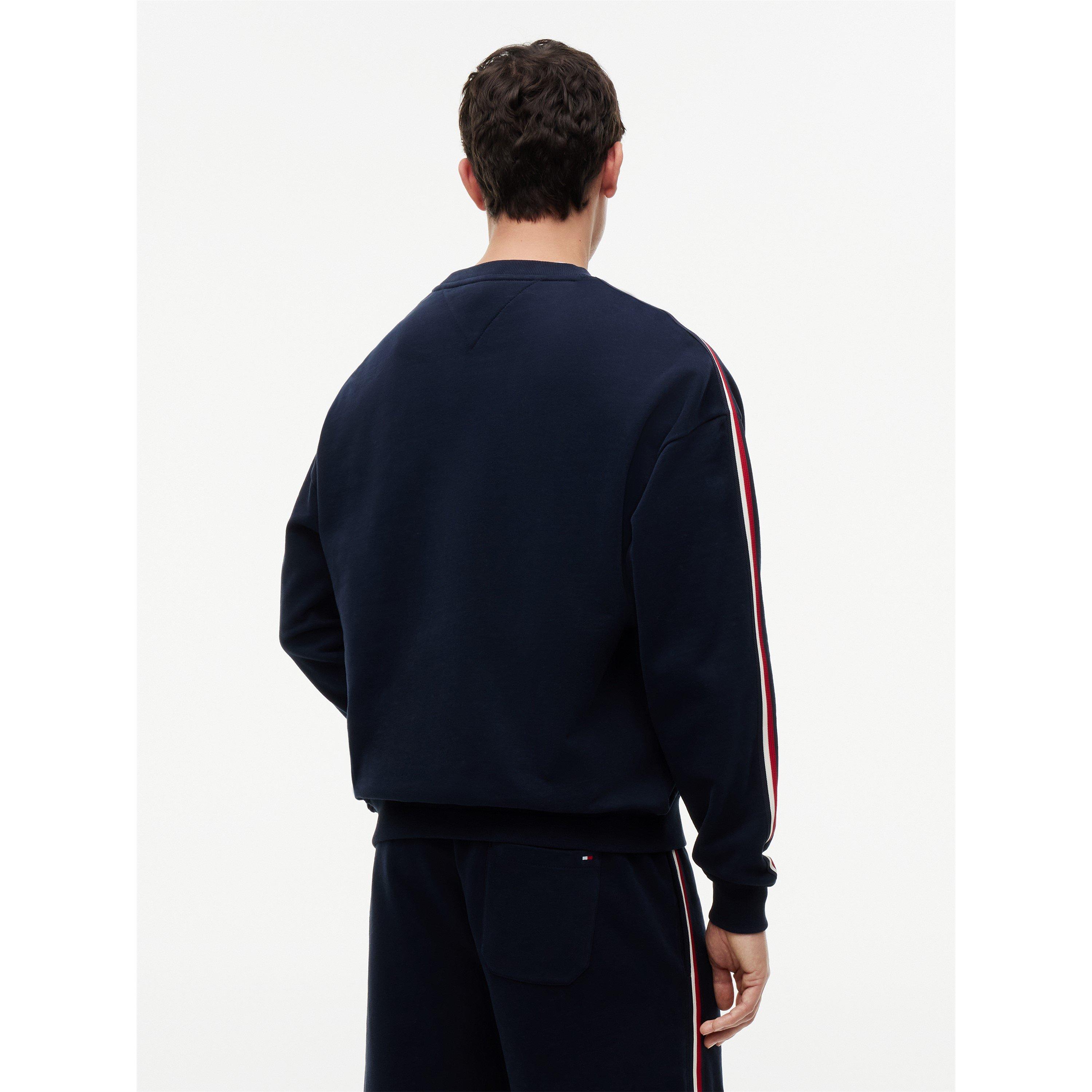 Navy Blue - Tommy Hilfiger - THB Glbl Stripe Crew Sn64 - 5