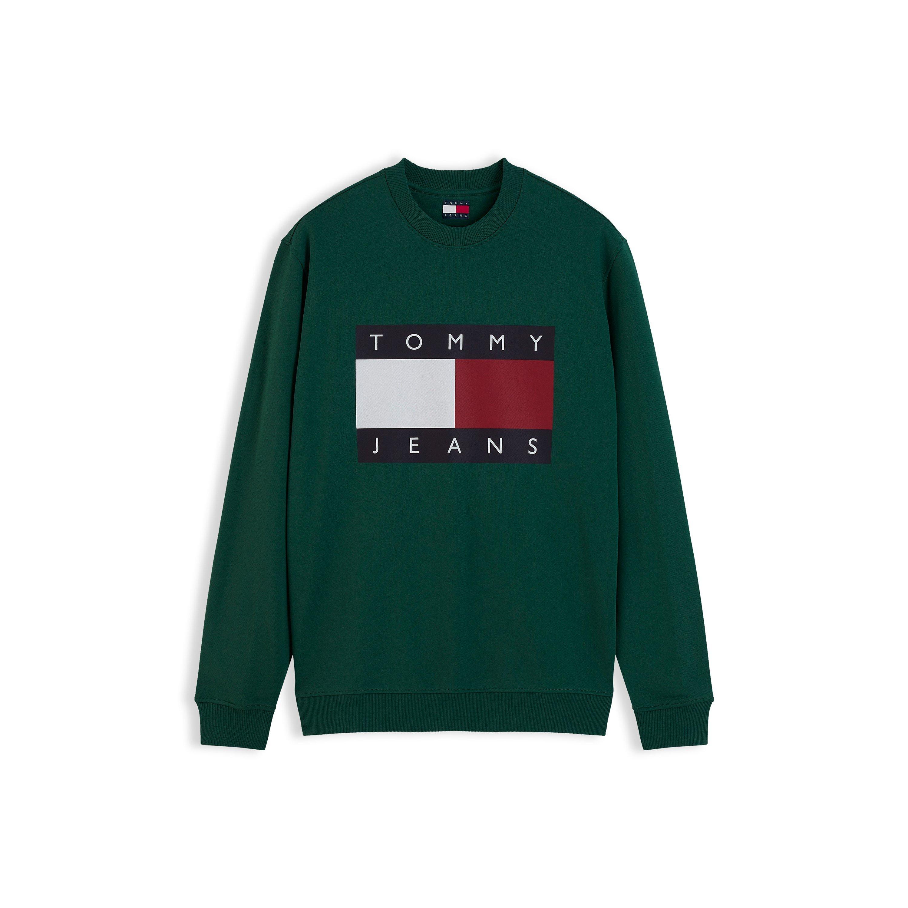 Velvet Green - Tommy Jeans - TJ Reg Big Flag Crew Sn64 - 1
