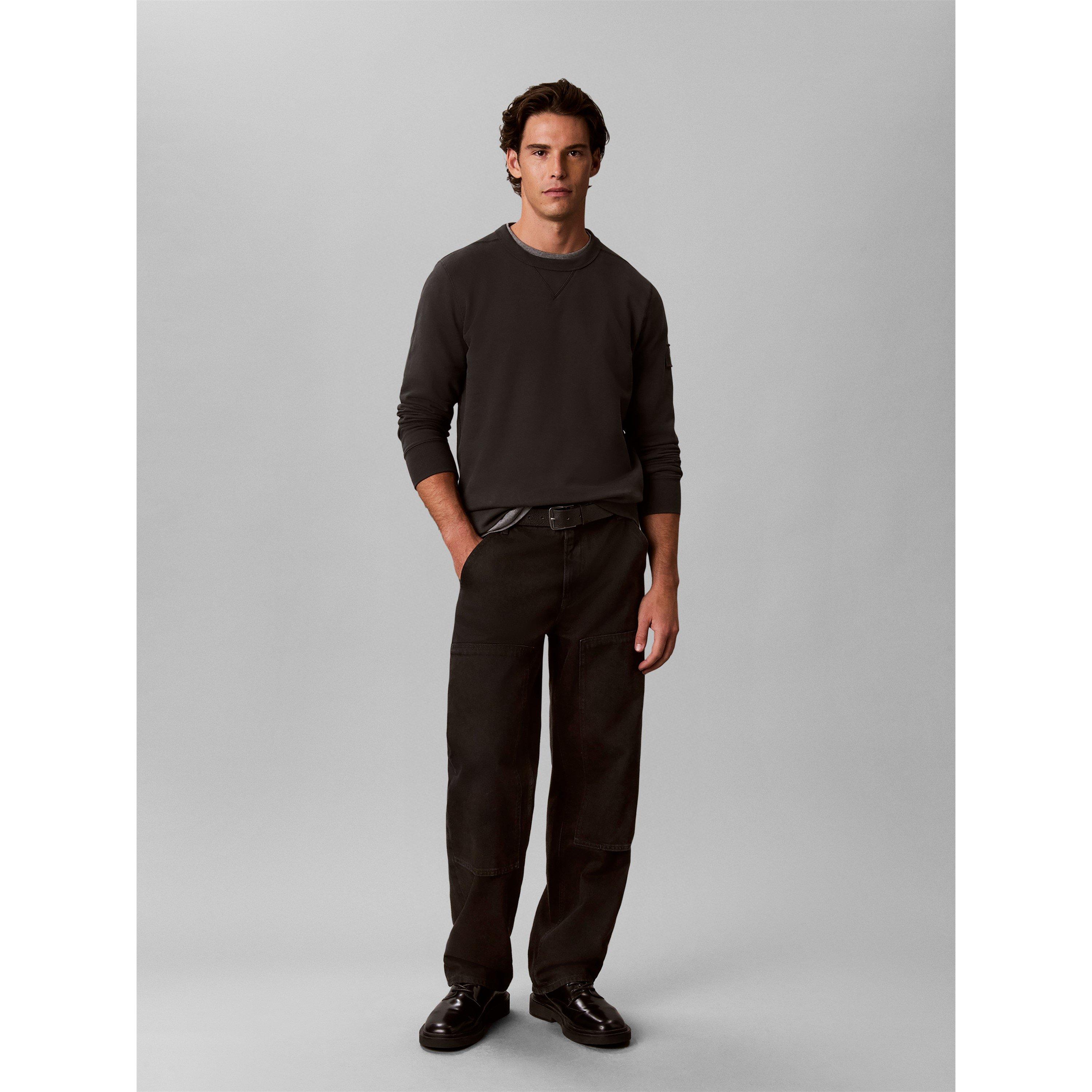 Black 8MN - Calvin Klein Jeans - CKJ Sleeve Bdg Sweat Sn00 - 2