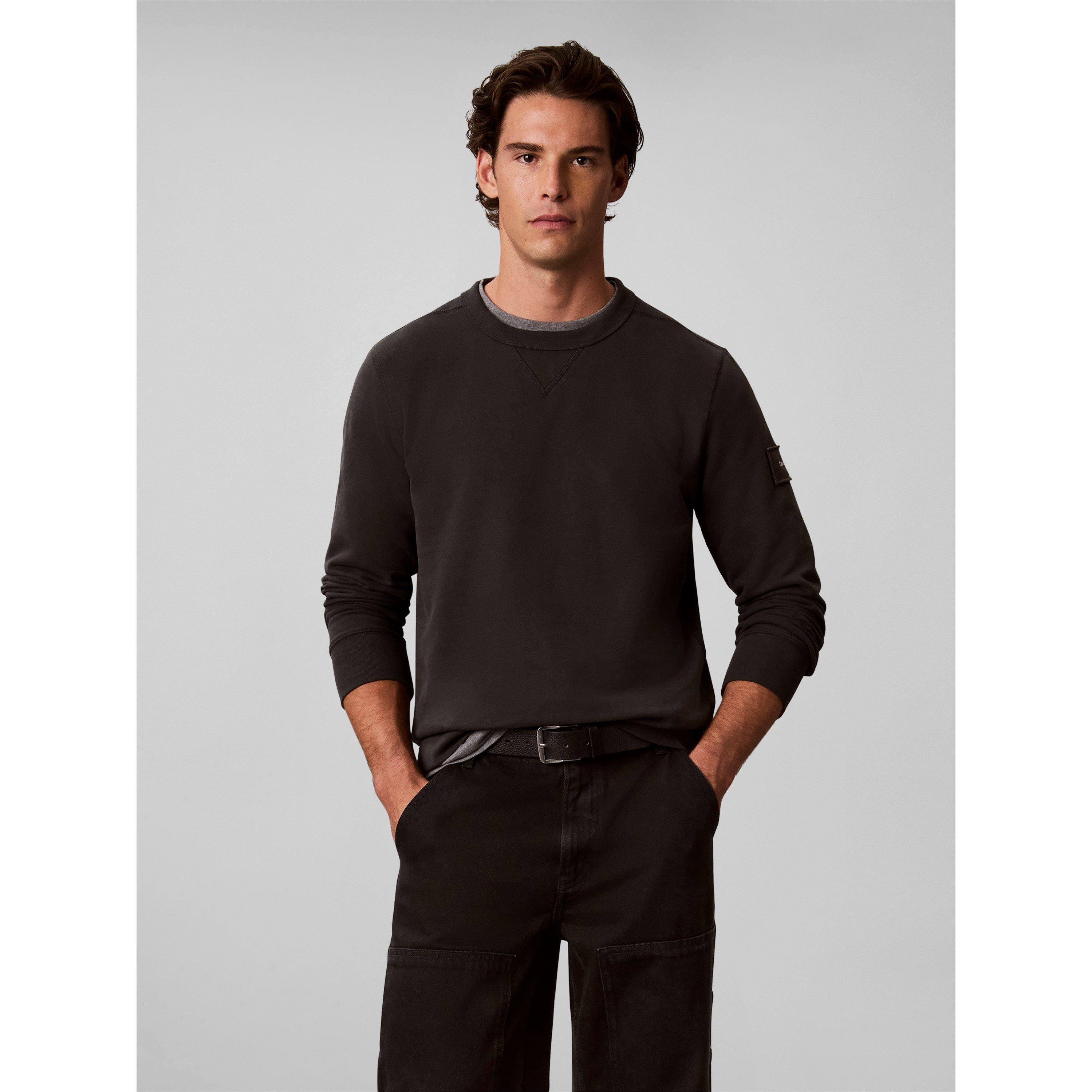Black 8MN - Calvin Klein Jeans - CKJ Sleeve Bdg Sweat Sn00 - 3
