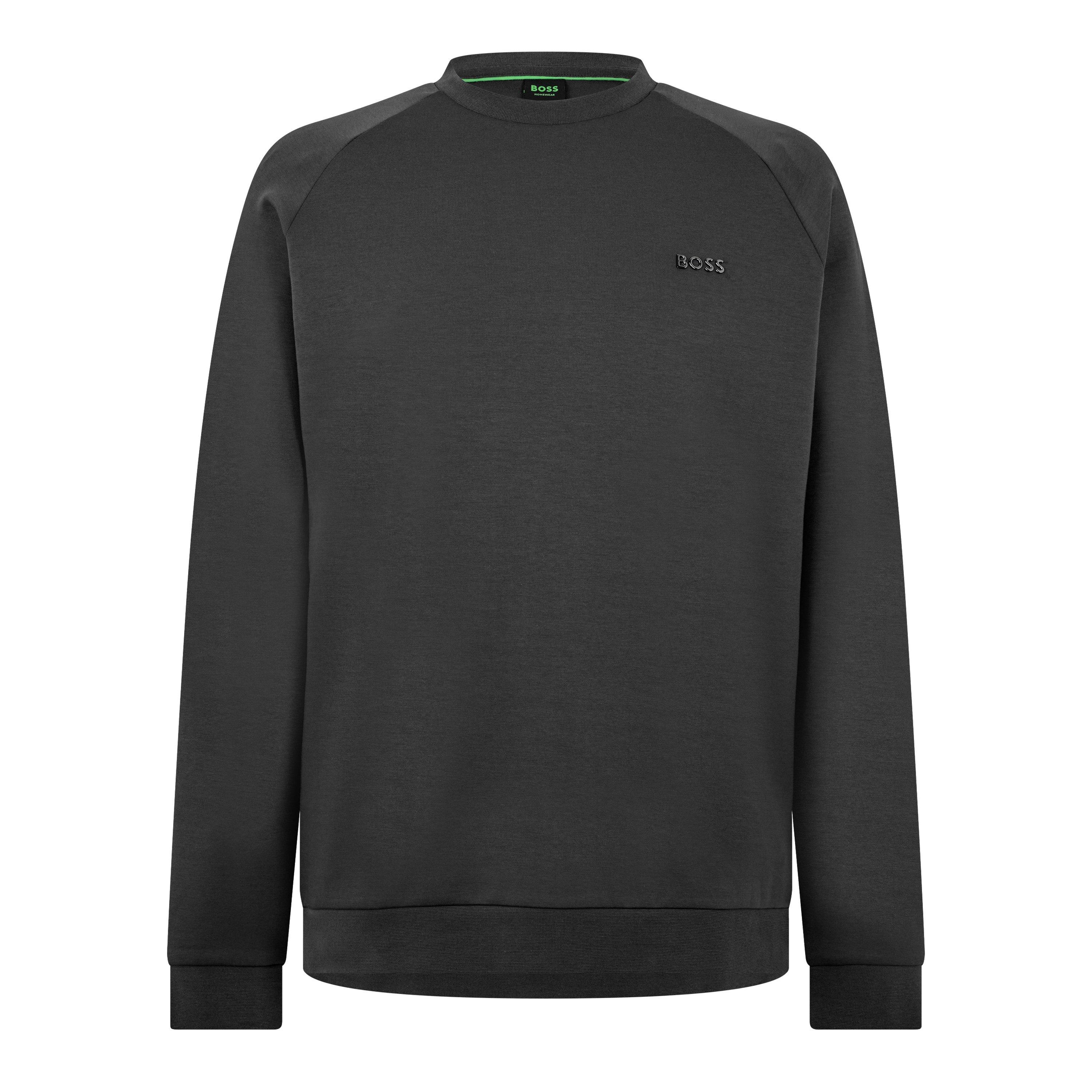 Charcoal - Boss - Men's Sense Green Cotton Crew Sweater - 1