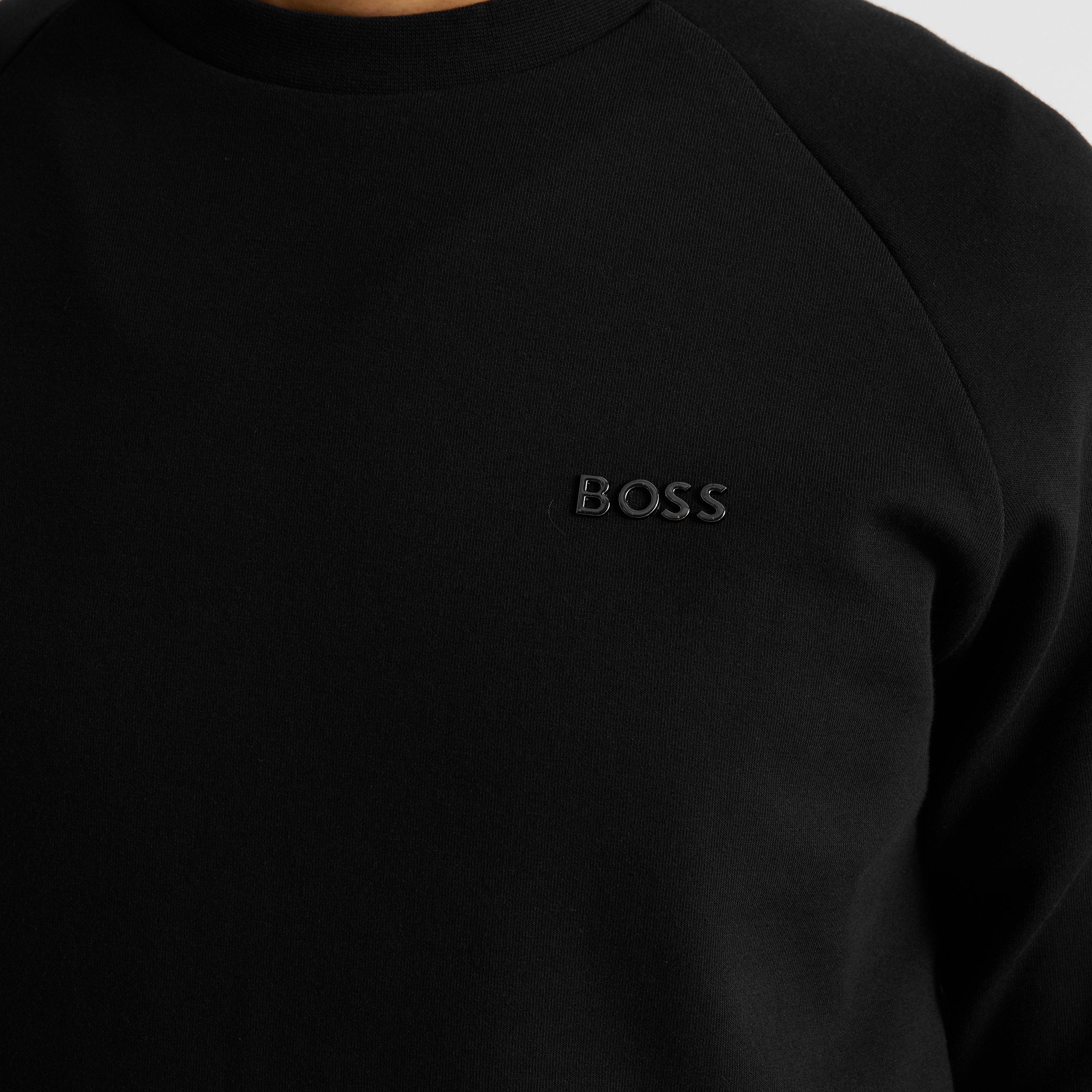 Black 004 - Boss - Mens BOSS Crew Neck Sweatshirt with Metal Logo (Essense) - 5