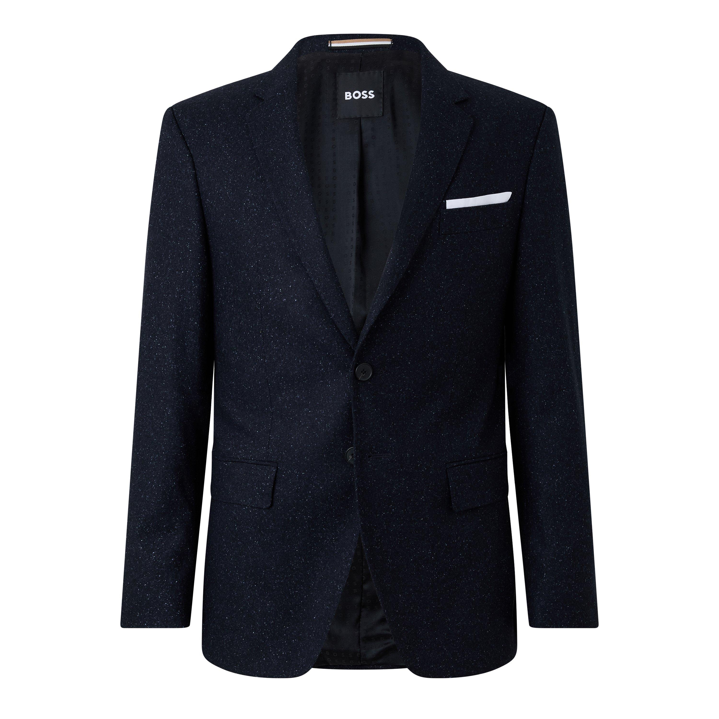 Dark Blue 401 - Boss - Men's Hutson Tailored Fit Suit Jacket - 1