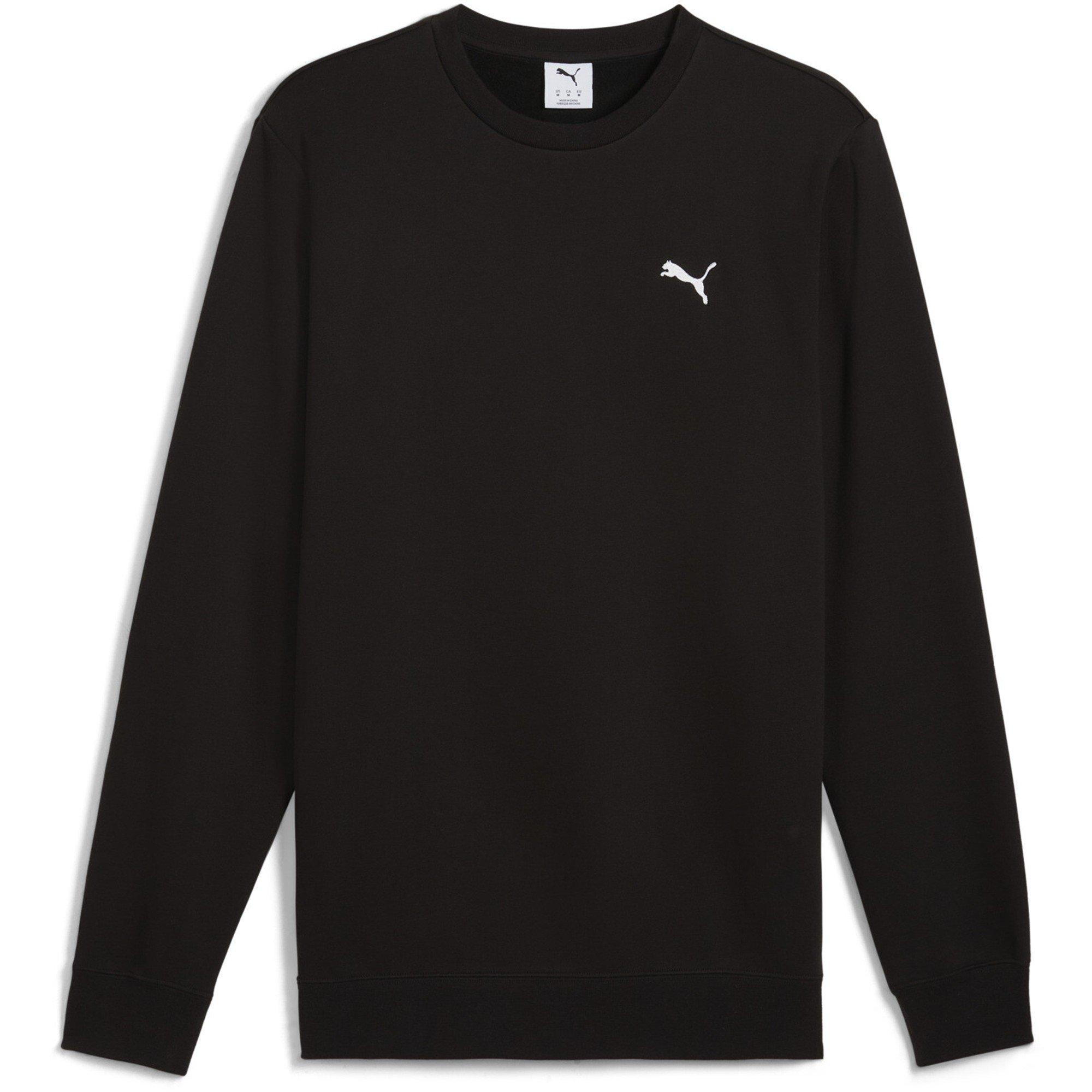 Puma Men's Crew Fleece Sweatshirt - Black Puma Black - XS