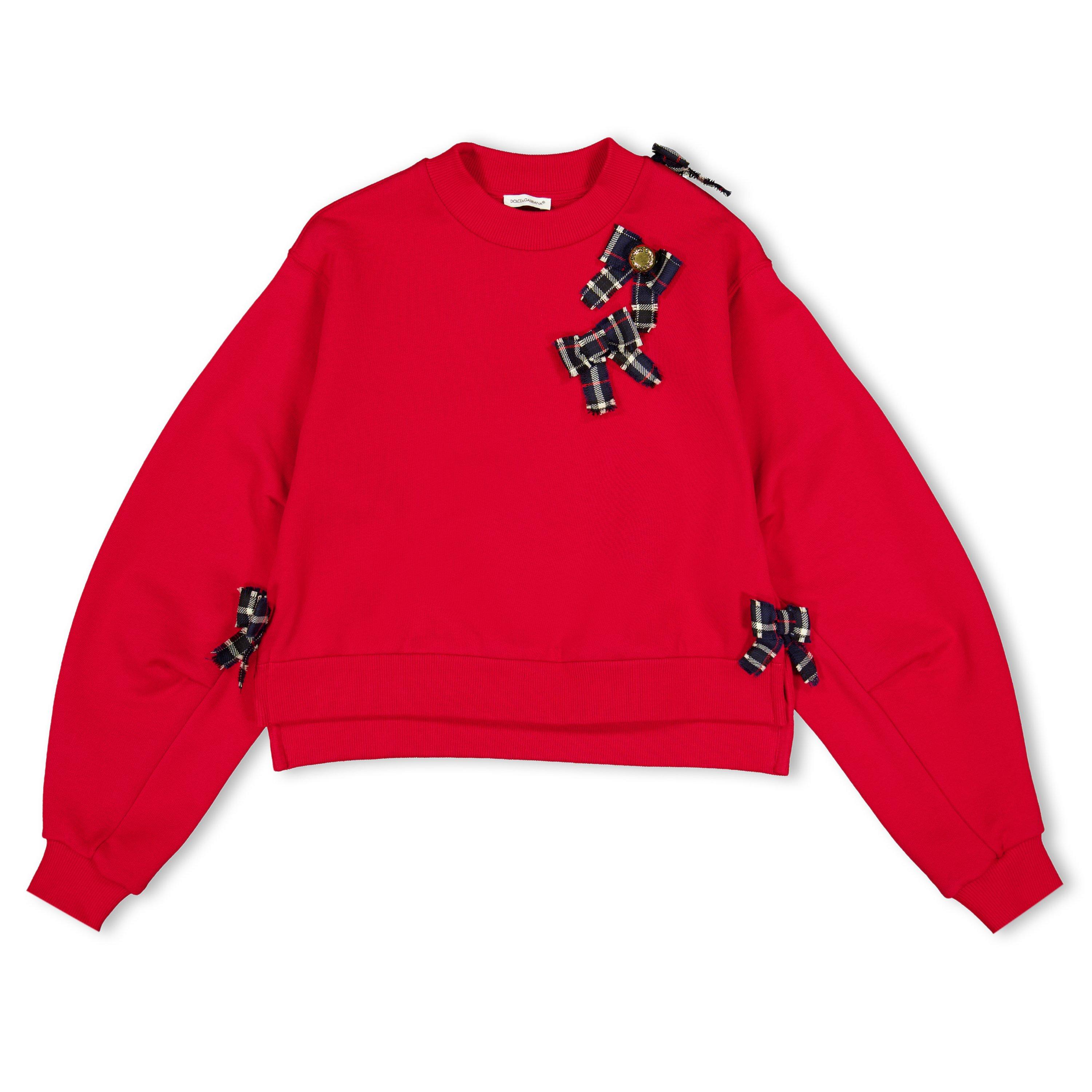 Red R2254 - Dolce and Gabbana - DG Bow Sweat Jn63 - 1