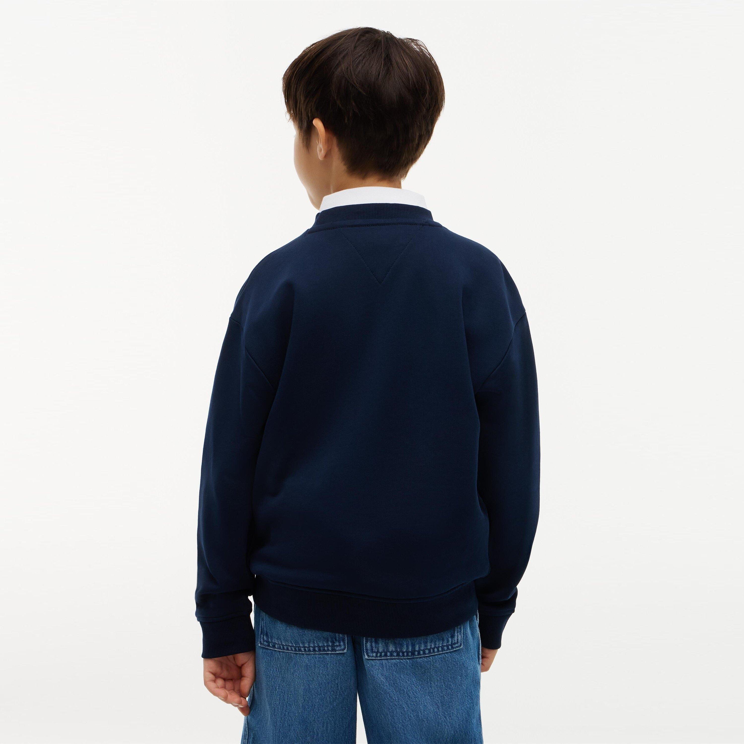 Night Navy - Tommy Hilfiger - Kids' Heritage Flag Crew Sweatshirt - 4