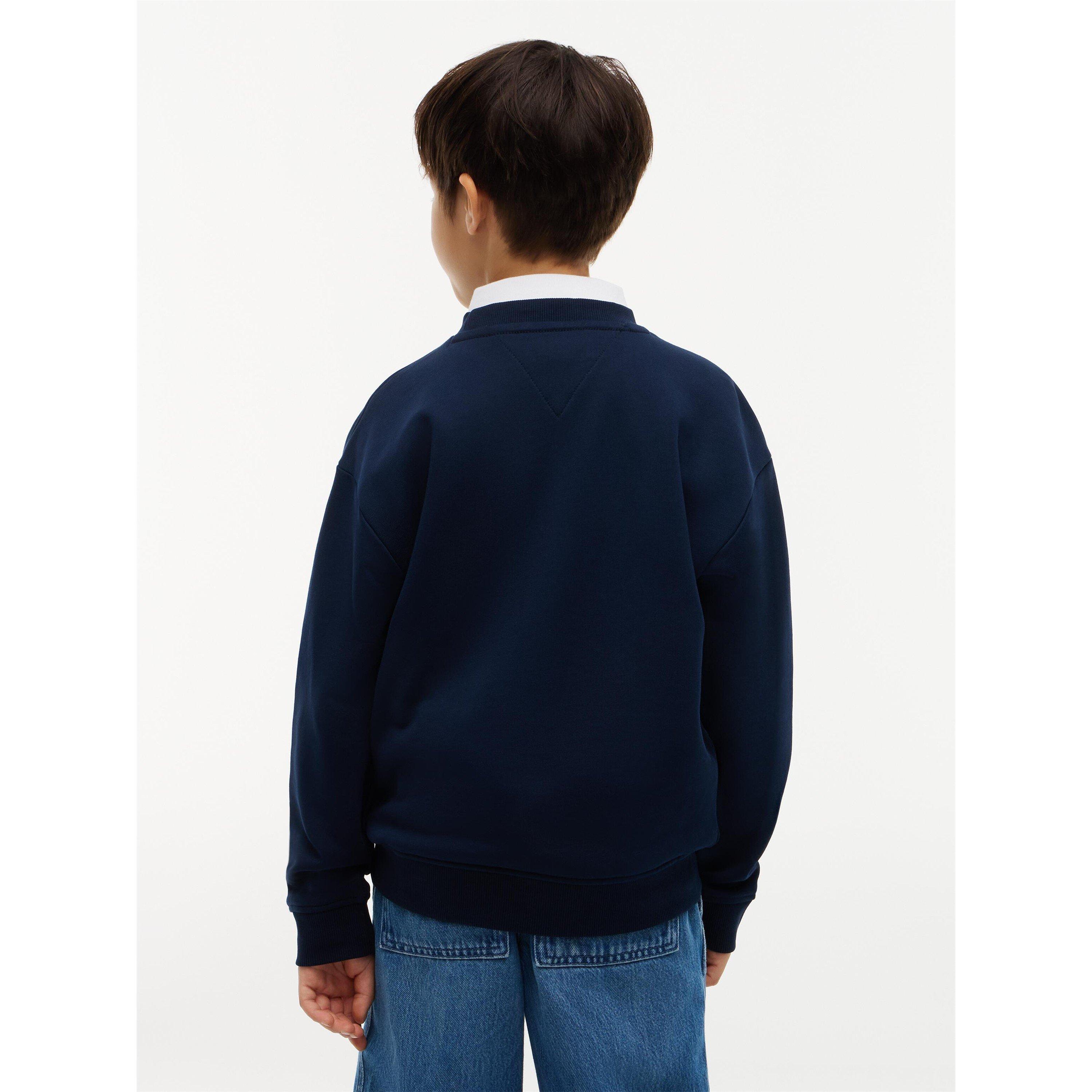 Night Navy - Tommy Hilfiger - Kids' Heritage Flag Crew Sweatshirt - 5