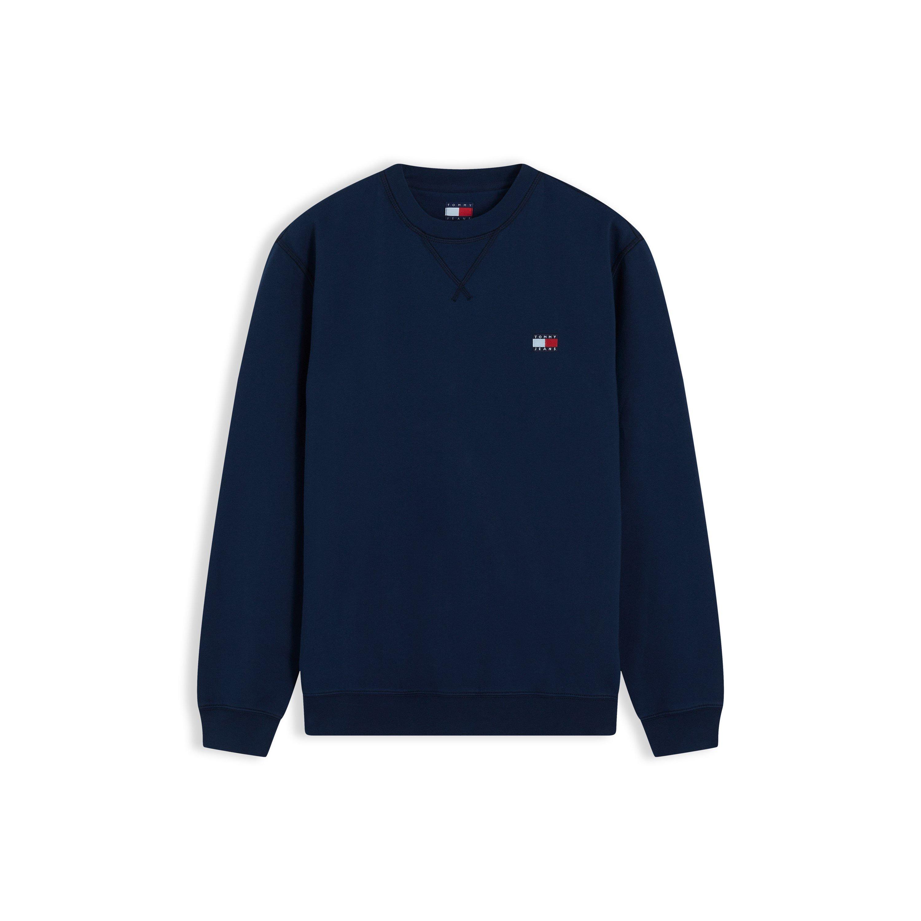 Tommy Jeans Regular Badge Crew Sweater, Dark Blue, Size S, Men - Image 3