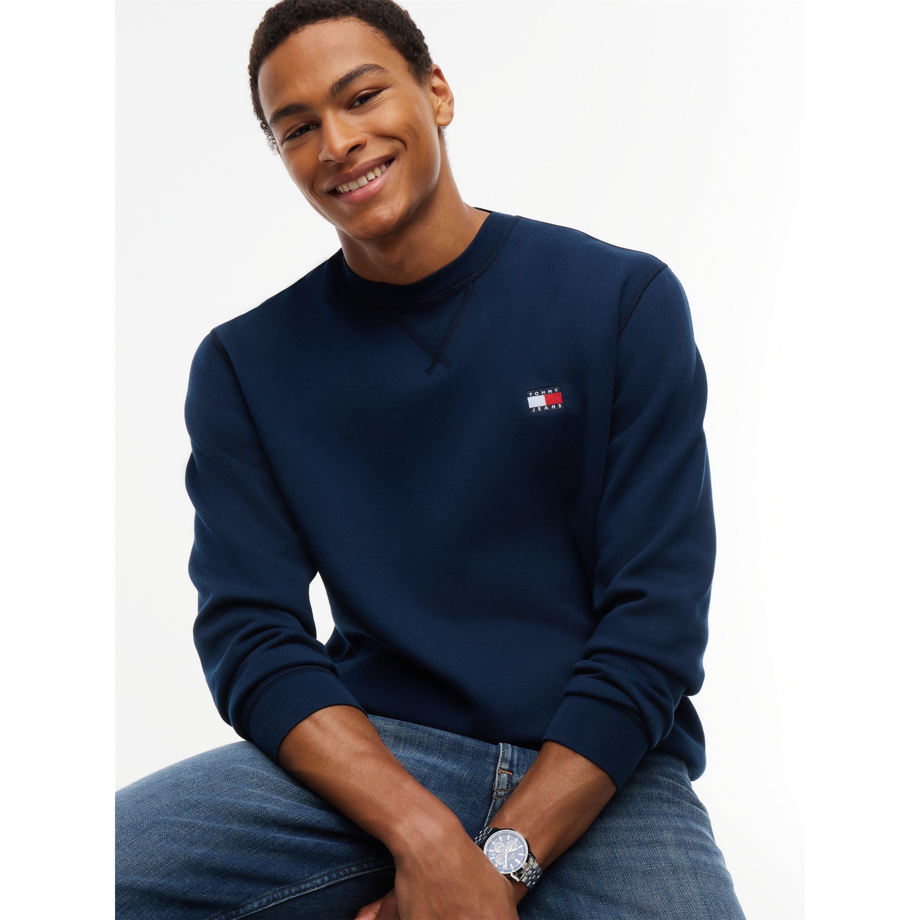 Dark Blue - Tommy Jeans - TJ Reg Bdg Crew Ext Sn64 - 3
