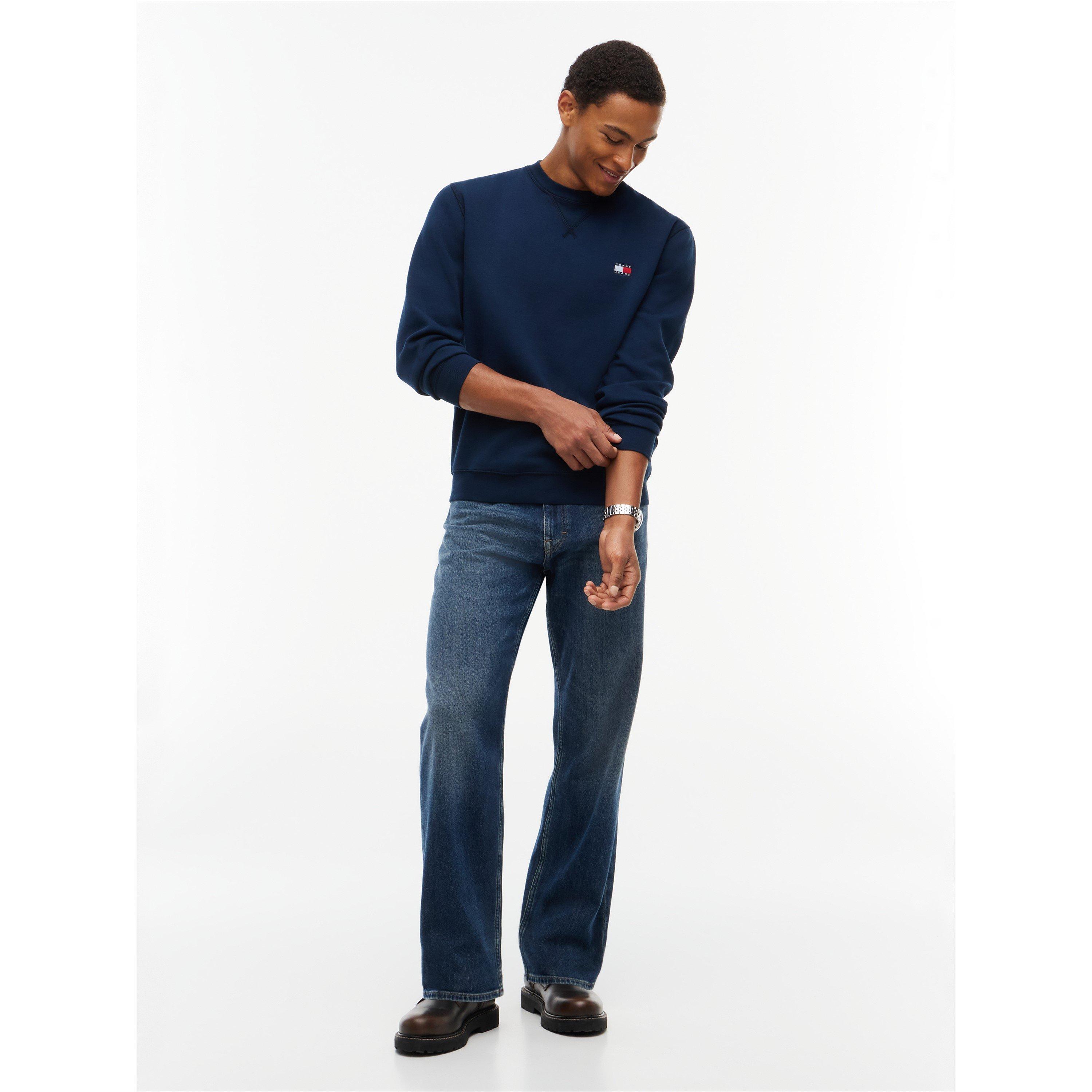 Dark Blue - Tommy Jeans - TJ Reg Bdg Crew Ext Sn64 - 4