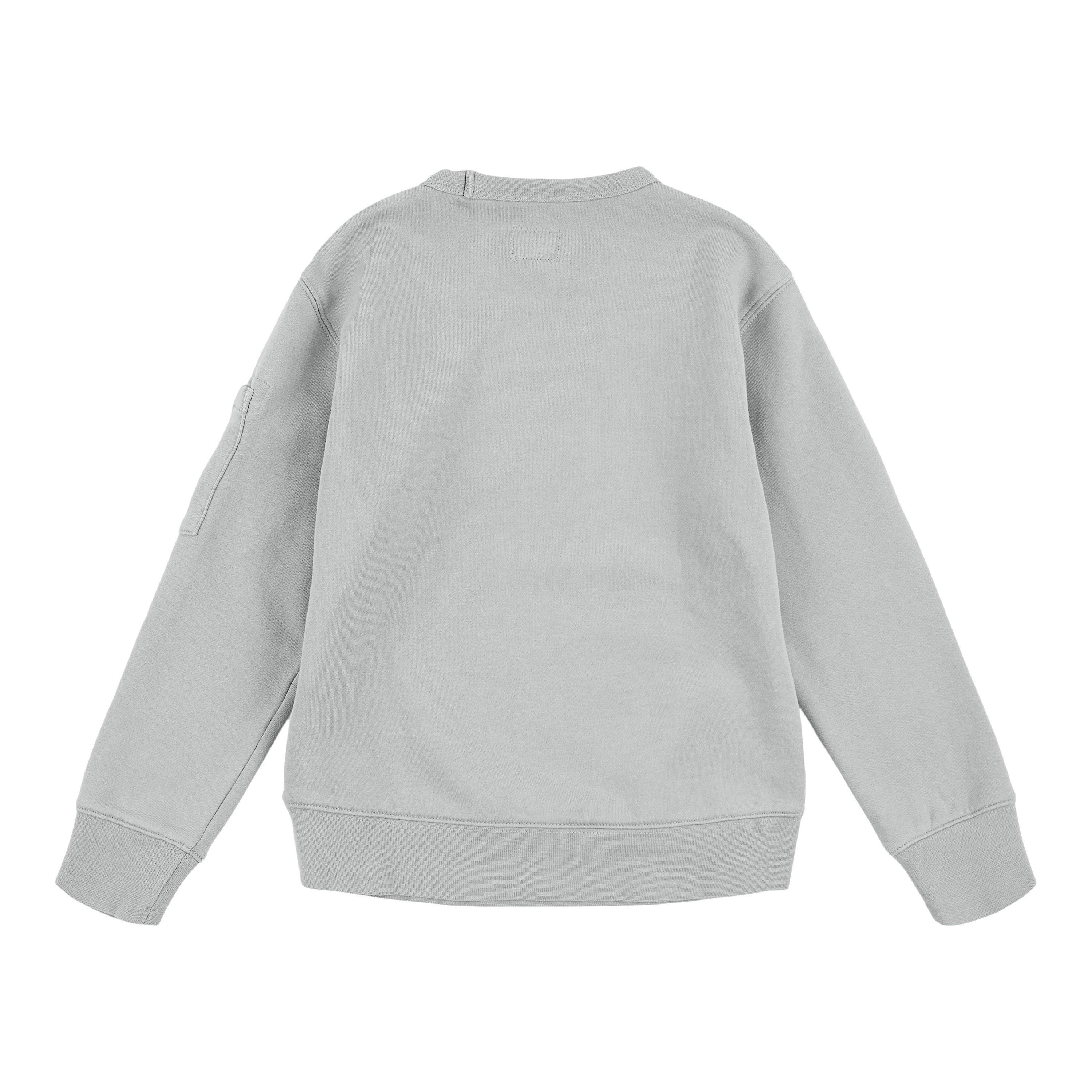 Grey Mel 60901 - CP Company - Kids' Logo Cotton Long Sleeve Crew Sweatshirt - 2