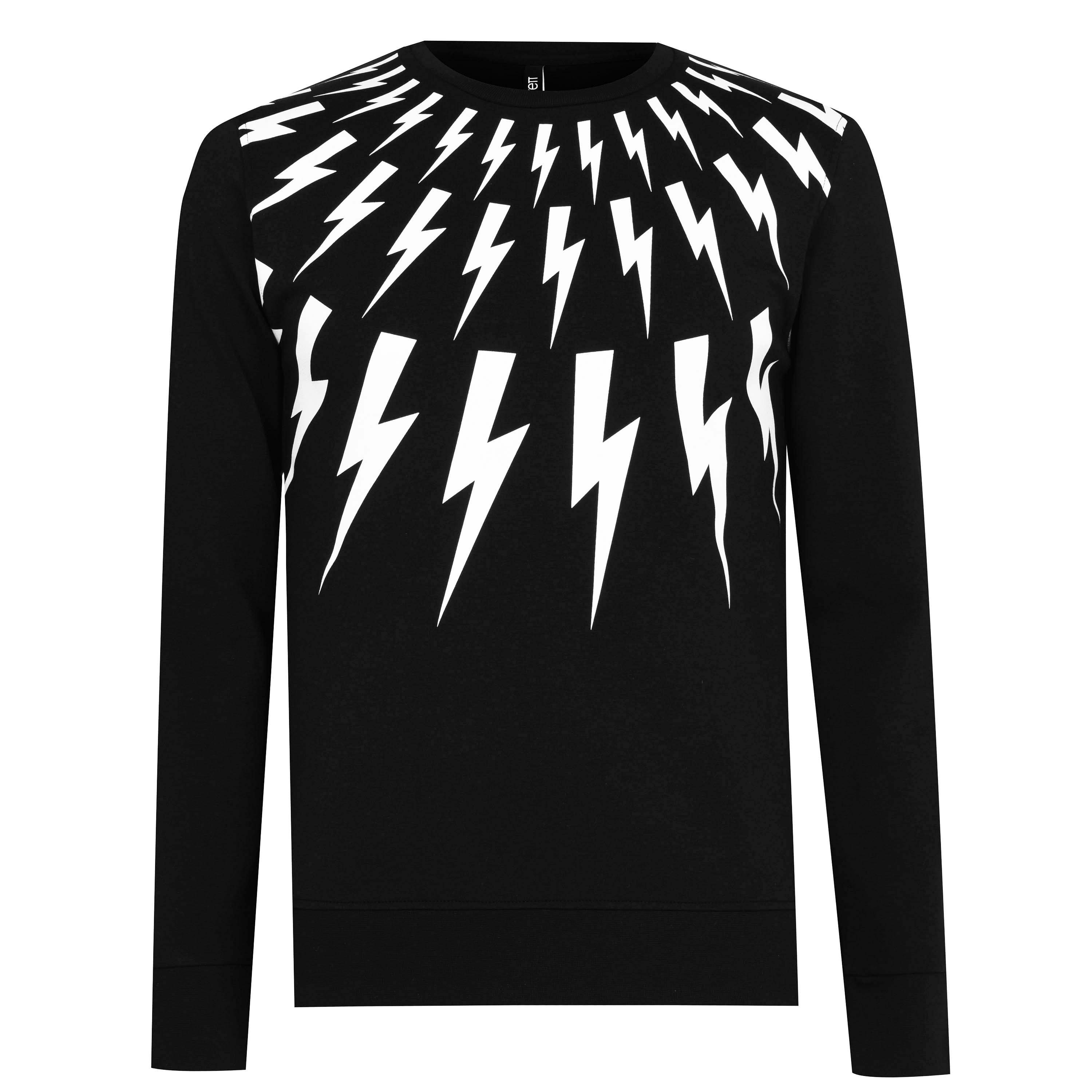 Black 524 - Neil Barrett - Lightning Bolt Sweatshirt - 7