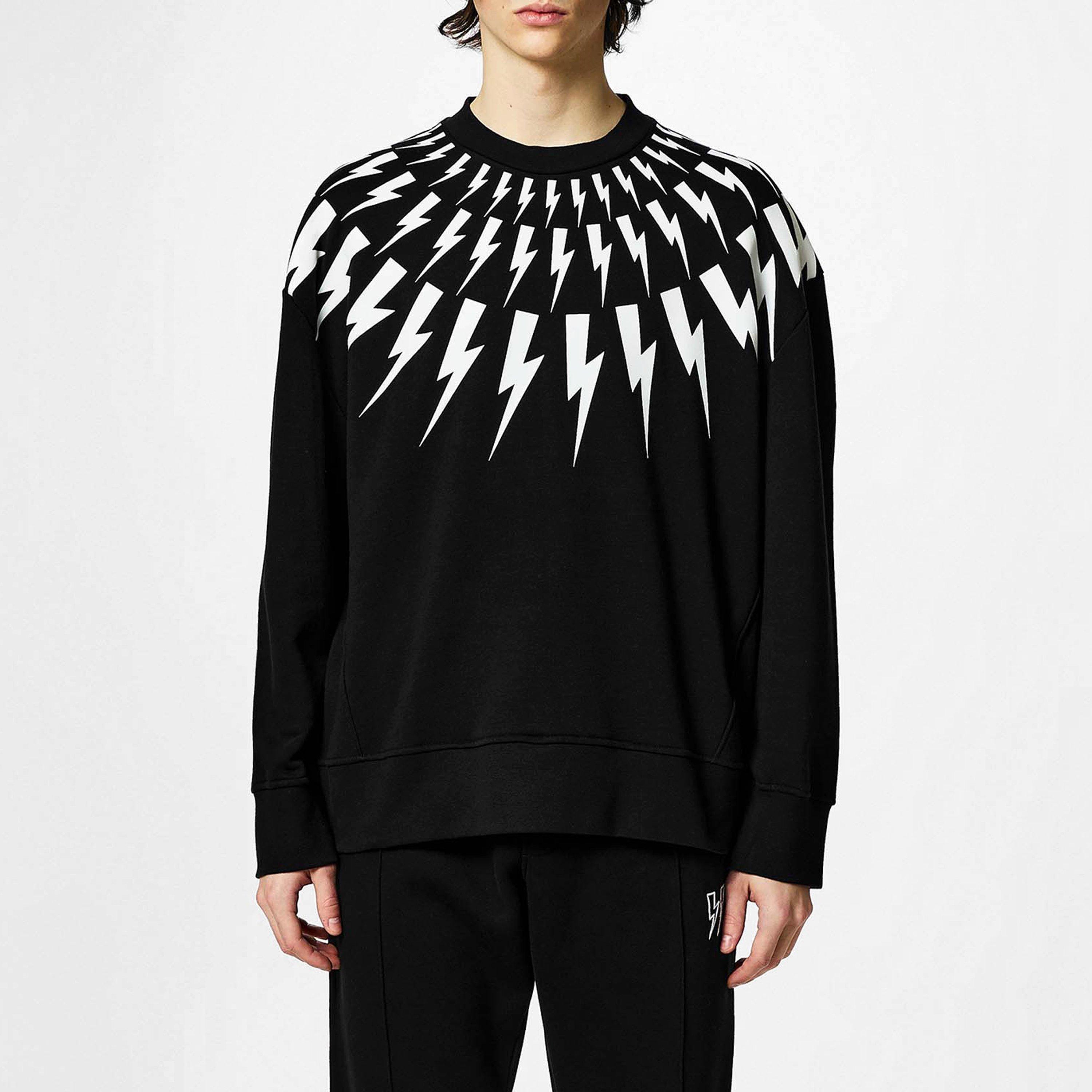 Black 524 - Neil Barrett - Lightning Bolt Sweatshirt - 3