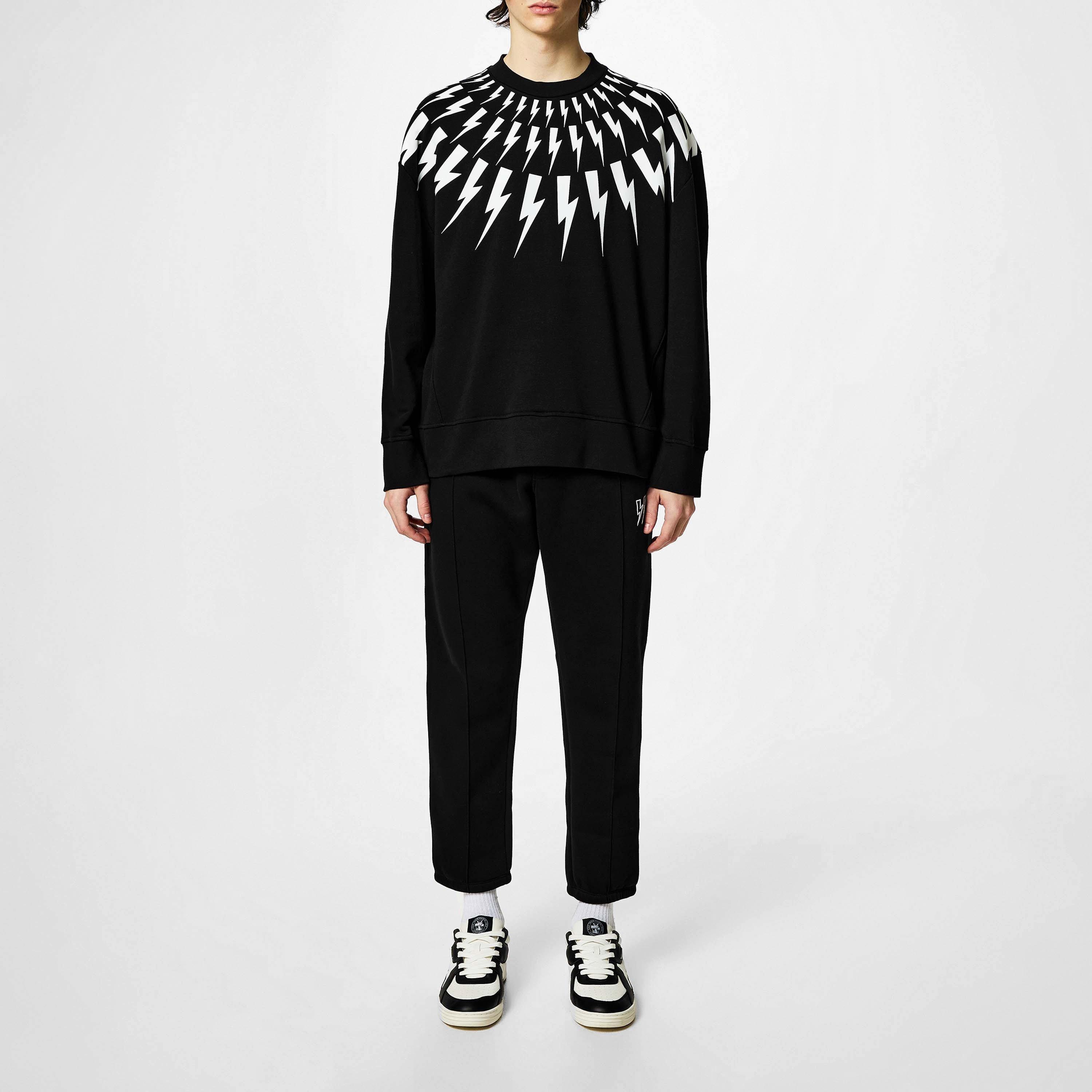 Black 524 - Neil Barrett - Lightning Bolt Sweatshirt - 6