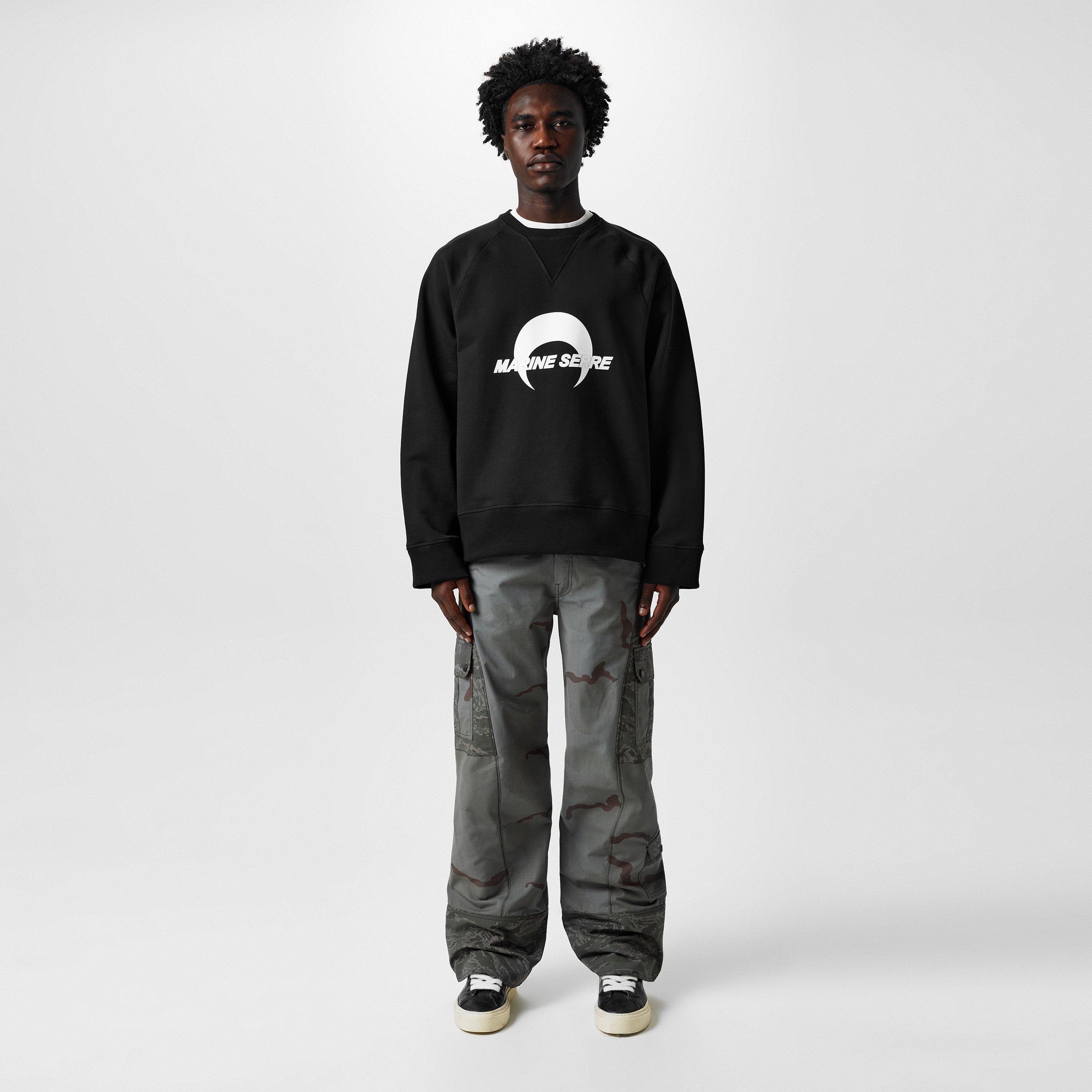 Black - Marine Serre - Logo Sweatshirt - 4