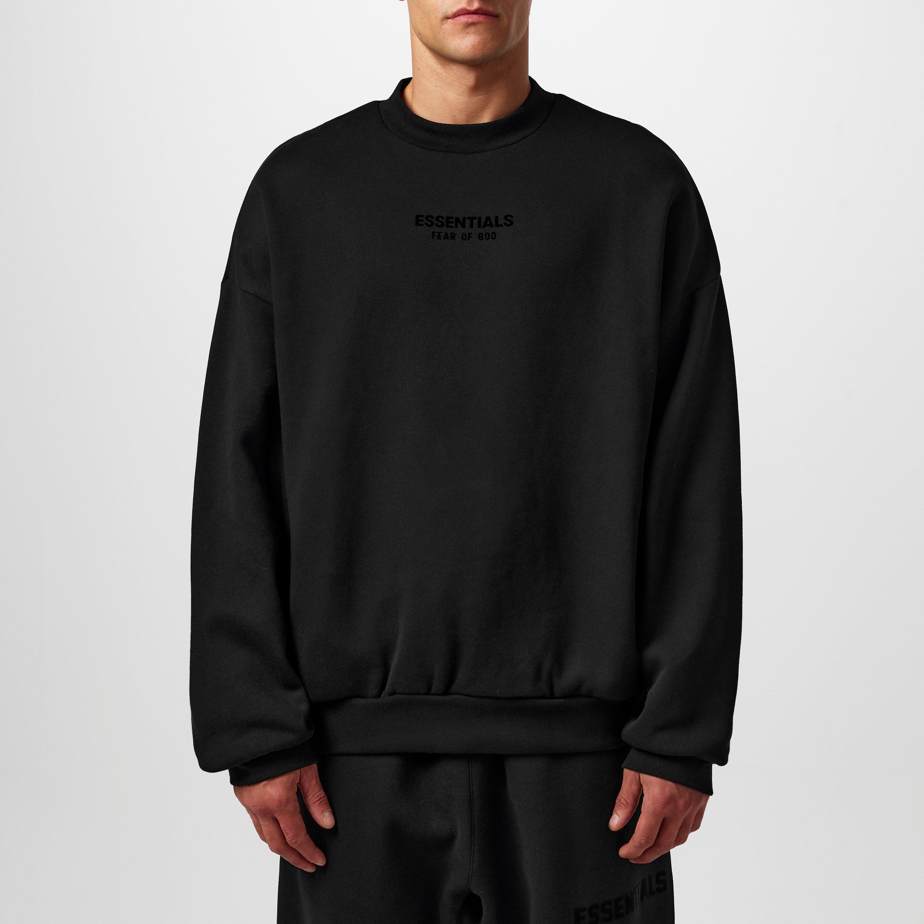 Jet Black - Fear Of God Essentials - Essential Crewneck Sweater - 3