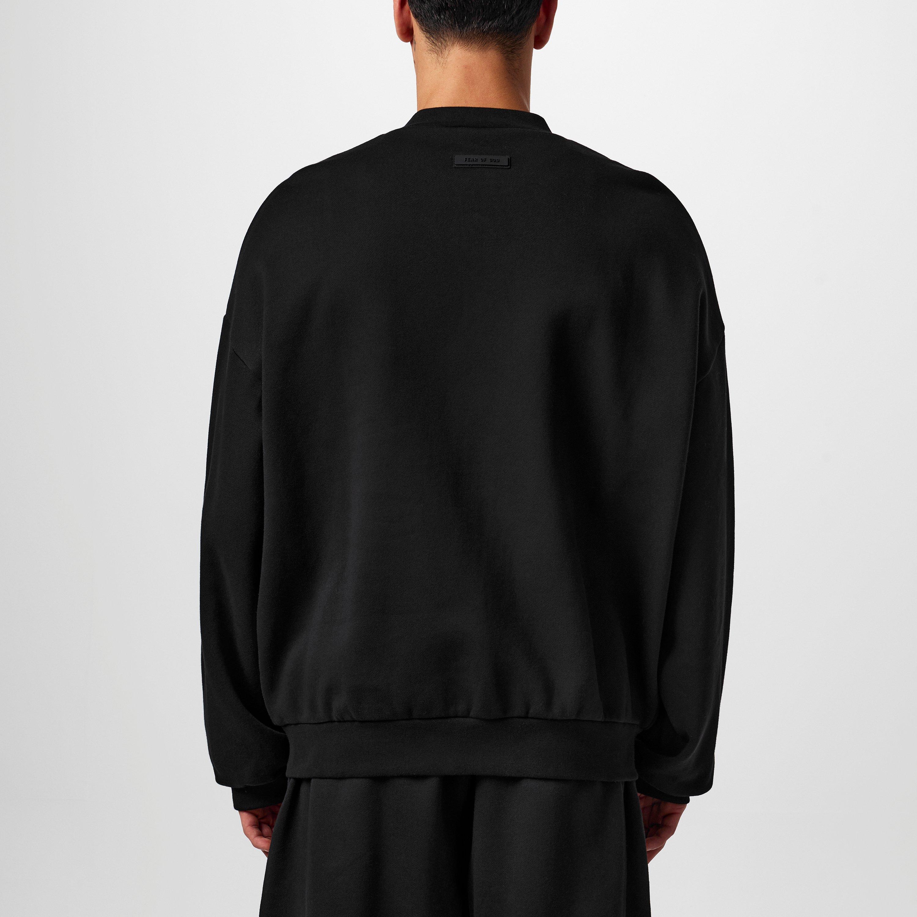 Jet Black - Fear Of God Essentials - Essential Crewneck Sweater - 4