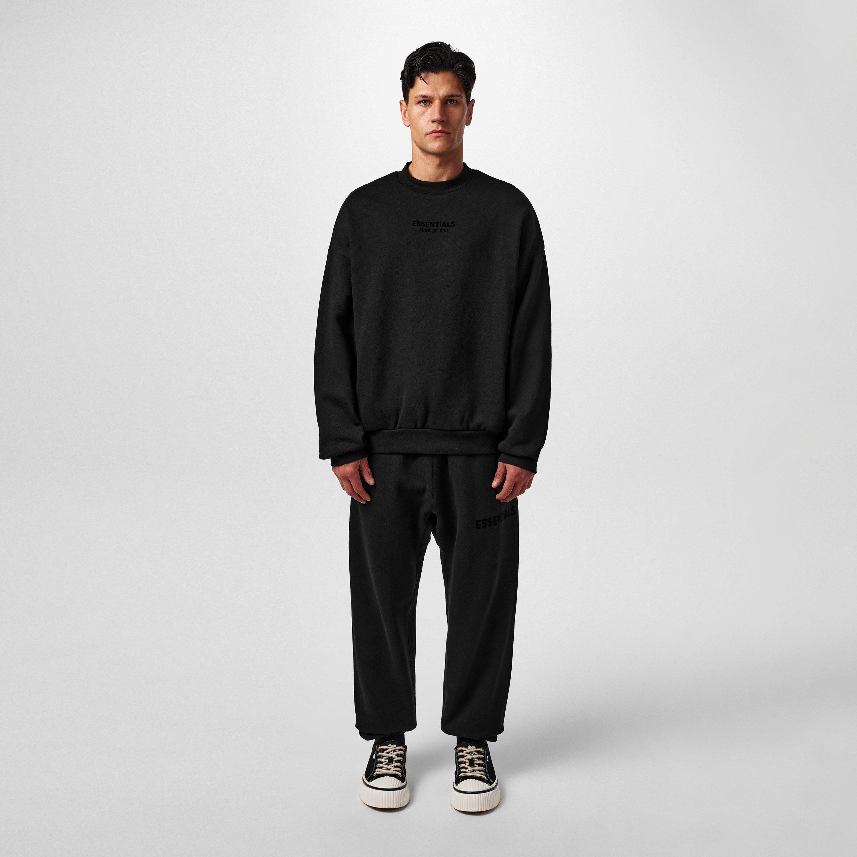 Jet Black - Fear Of God Essentials - Essential Crewneck Sweater - 6