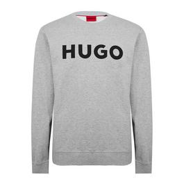 Hugo Contrast Logo Sweatshirt in Organic Interlock Cotton