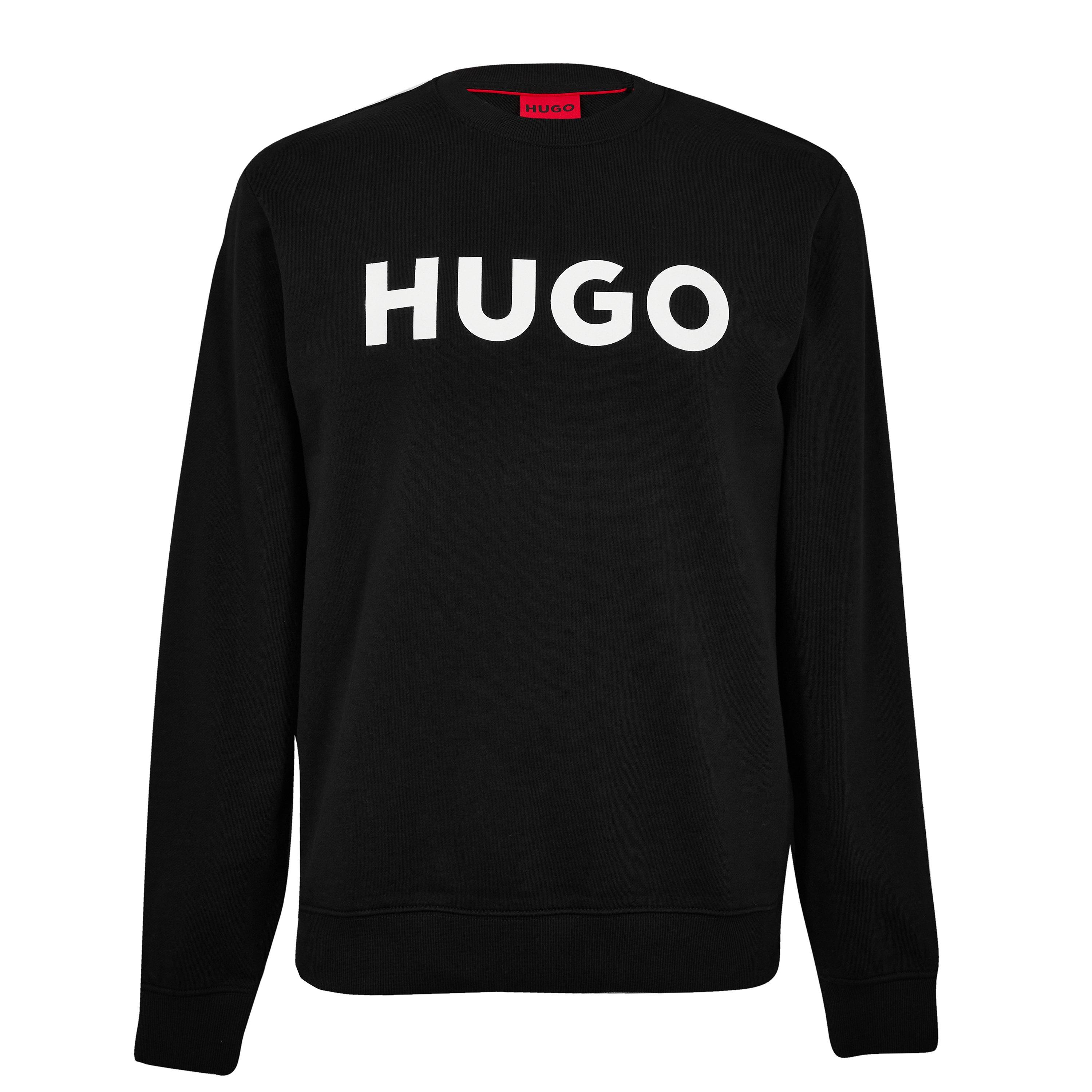 Hugo Contrast-Logo Sweatshirt in Organic Interlock Cotton