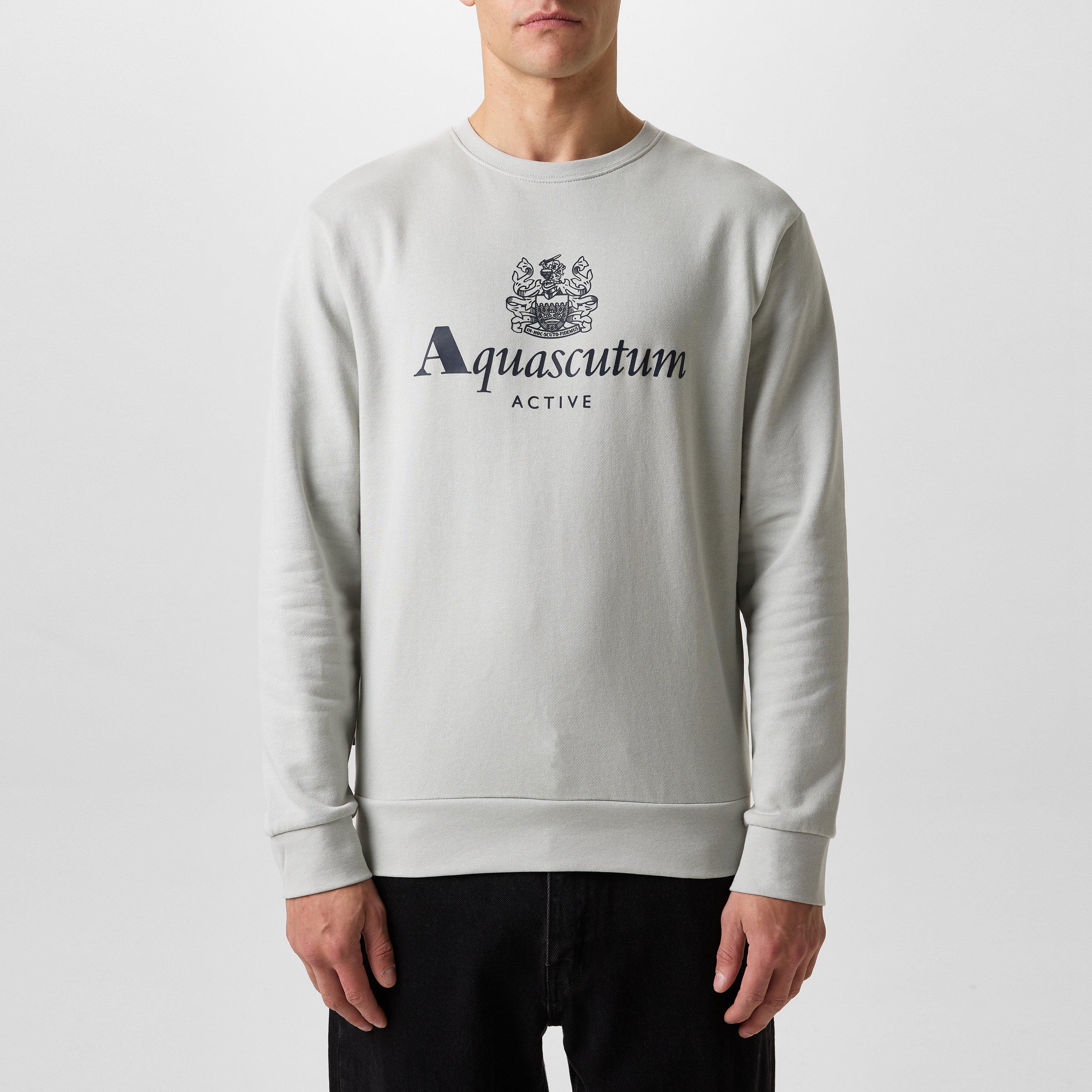 Light Grey - Aquascutum - Logo Crew Sweater - 1