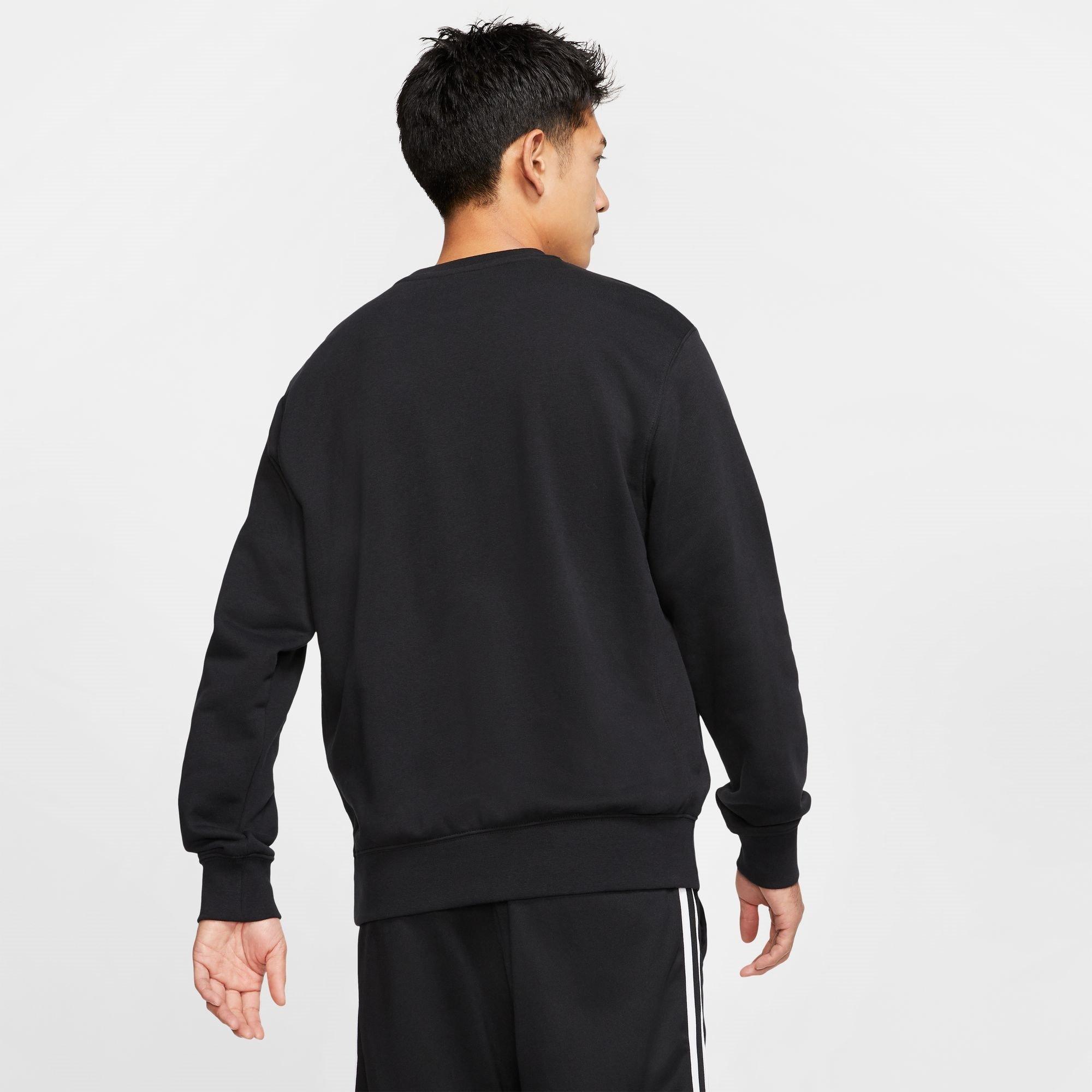 Preto/Branco - Nike - Sportswear Club French Terry Crew Mens - 4