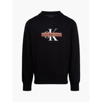 Calvin Klein Jeans Mono-logo Stencil Crew Neck Sweatshirt