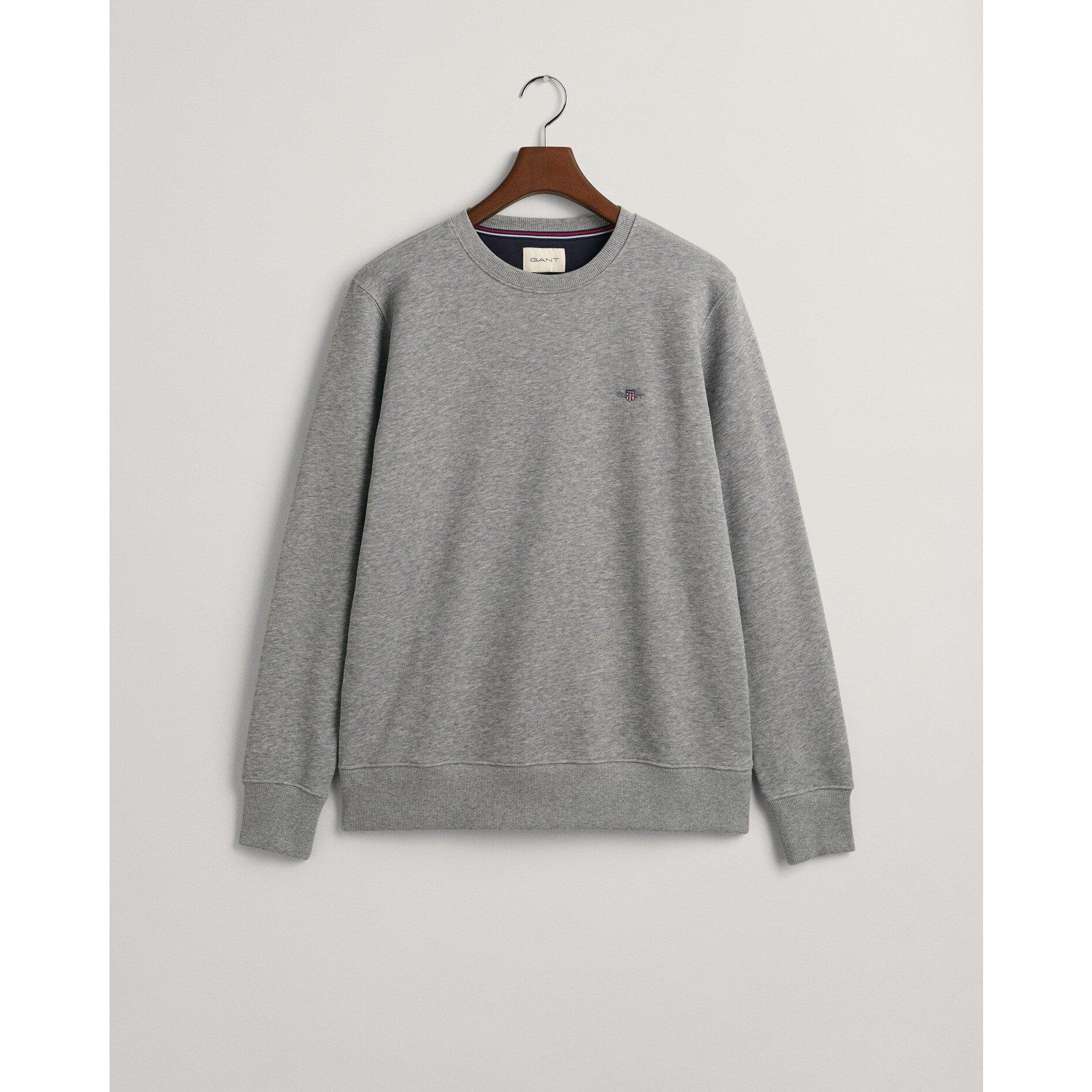 Grey 093 - Gant - Shield Crew Neck Sweatshirt - 1