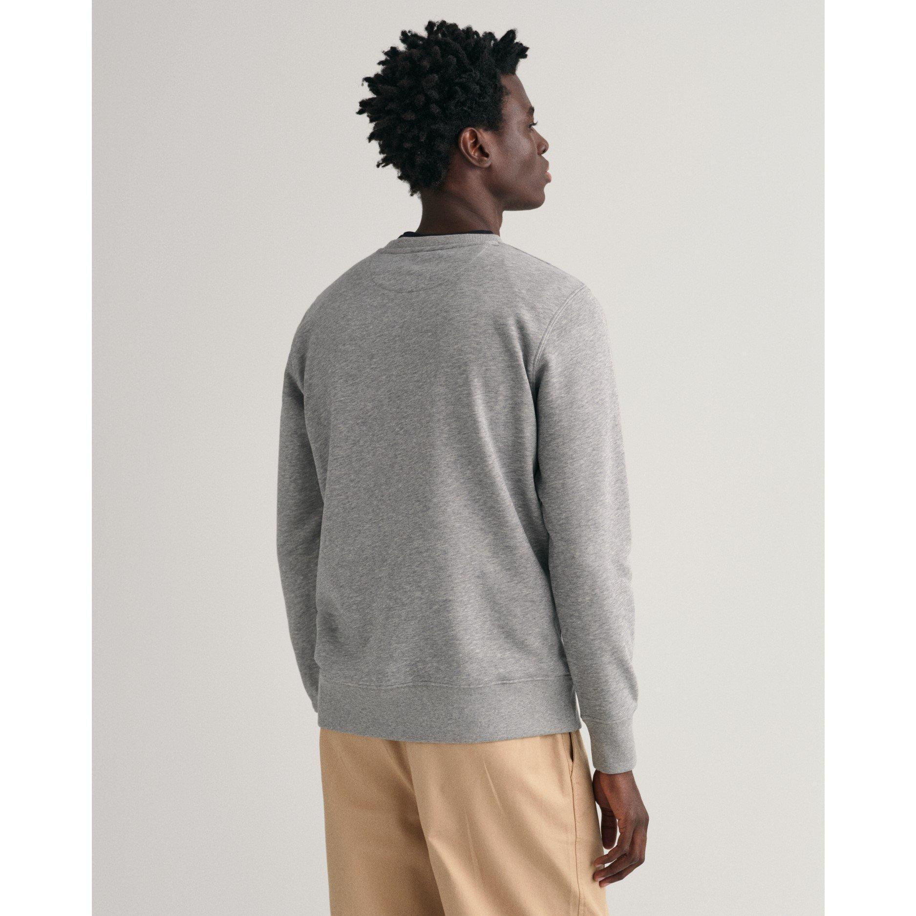 Grey 093 - Gant - Shield Crew Neck Sweatshirt - 3