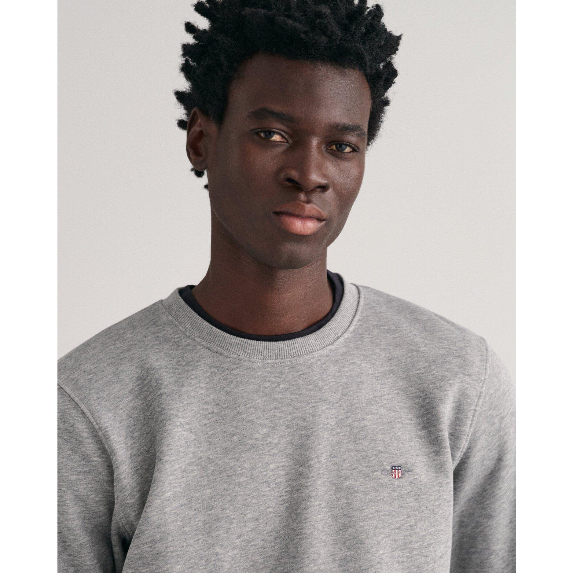 Grey 093 - Gant - Shield Crew Neck Sweatshirt - 4
